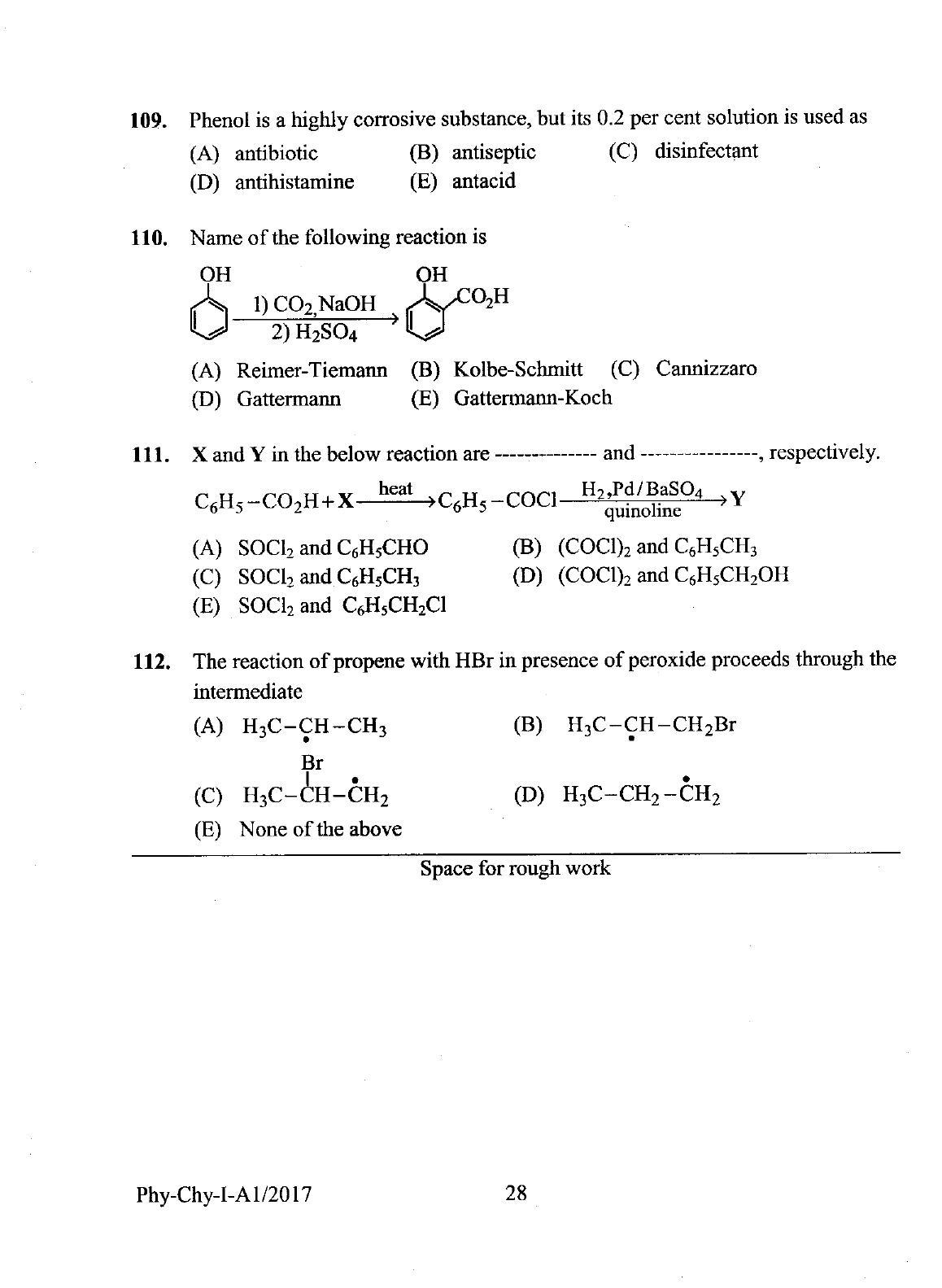 KEAM Paper I 2017 Question Paper - Page 28