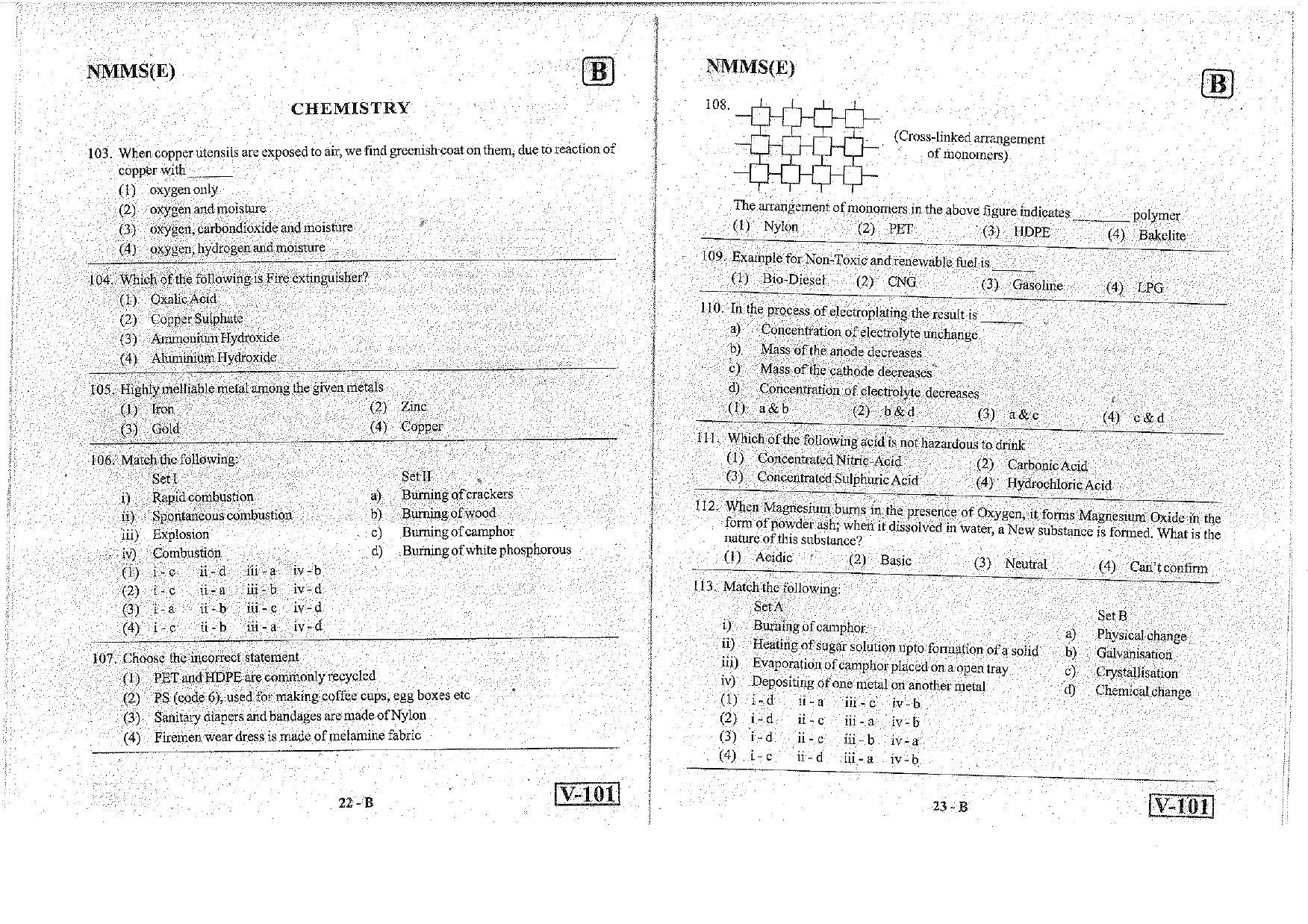 MAT - SAT English Nov 2018 (Set B) Class 8 Andhra Pradesh NMMS Question Papers - Page 12