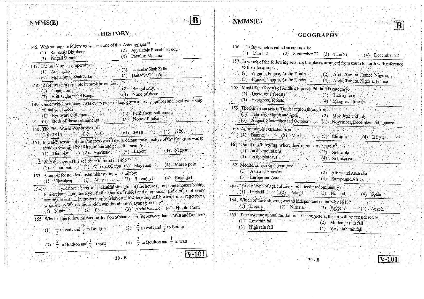 MAT - SAT English Nov 2018 (Set B) Class 8 Andhra Pradesh NMMS Question Papers - Page 15
