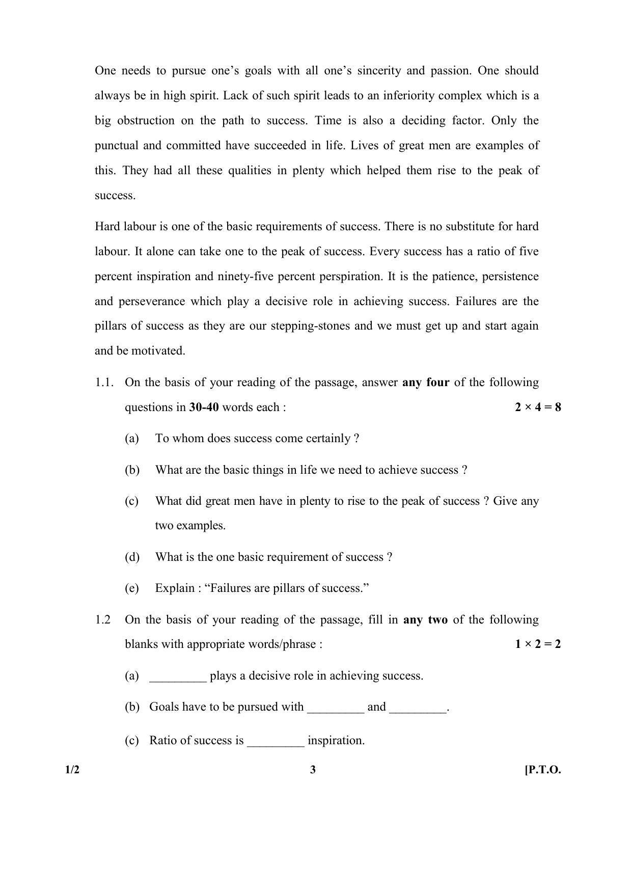 CBSE Class 10 1-2 (Eng.) SET-2 2018 Question Paper - Page 3