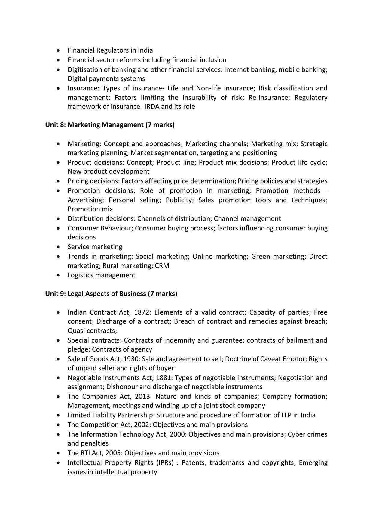 AP RCET Commerce Syllabus - Page 4