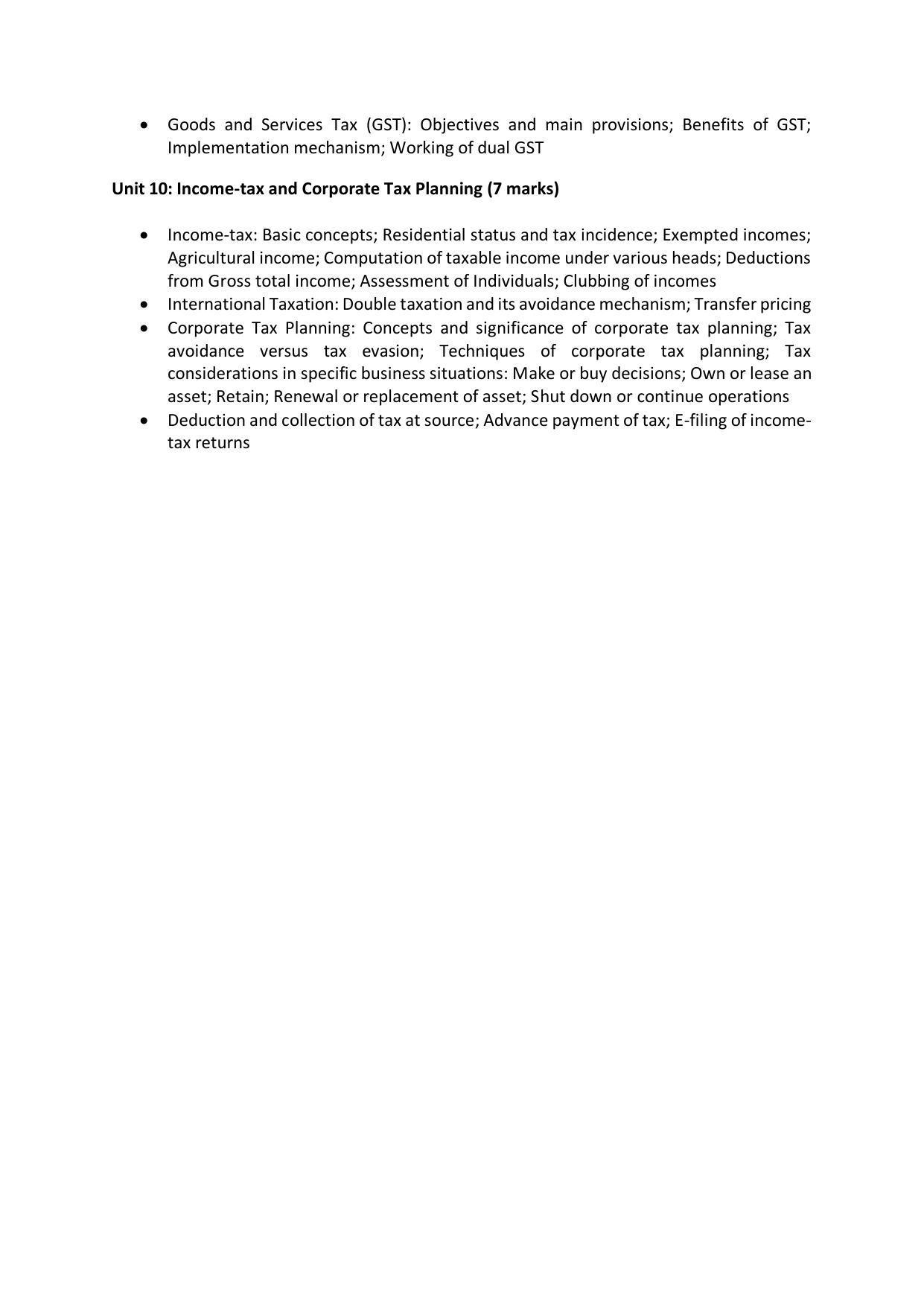 AP RCET Commerce Syllabus - Page 5