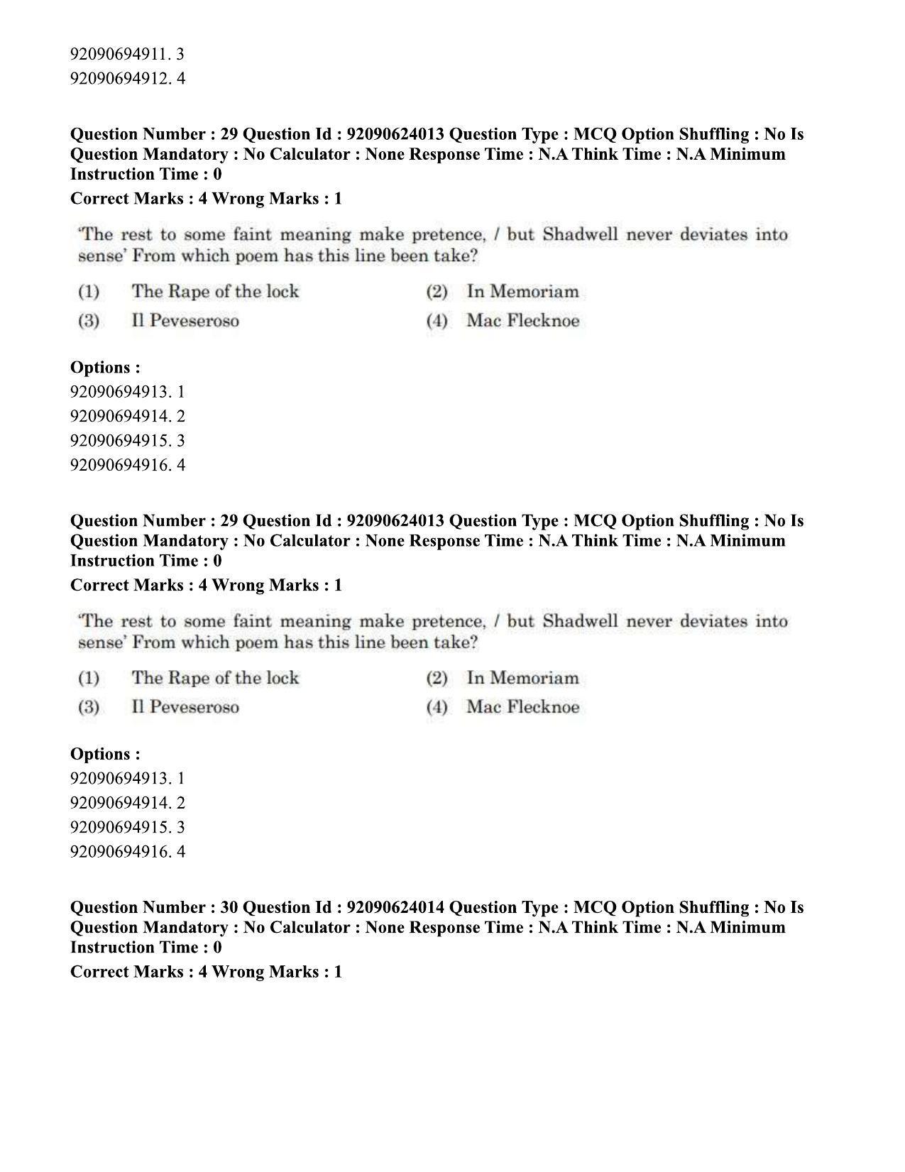 CUET PG 2023: LAQP01 – English (Eng) - Shift 3 (24-06-2023) Question Paper  - Page 27