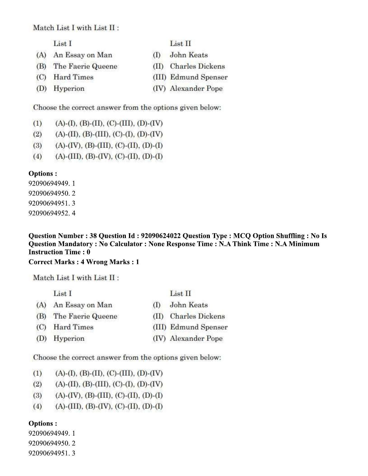 CUET PG 2023: LAQP01 – English (Eng) - Shift 3 (24-06-2023) Question Paper  - Page 35