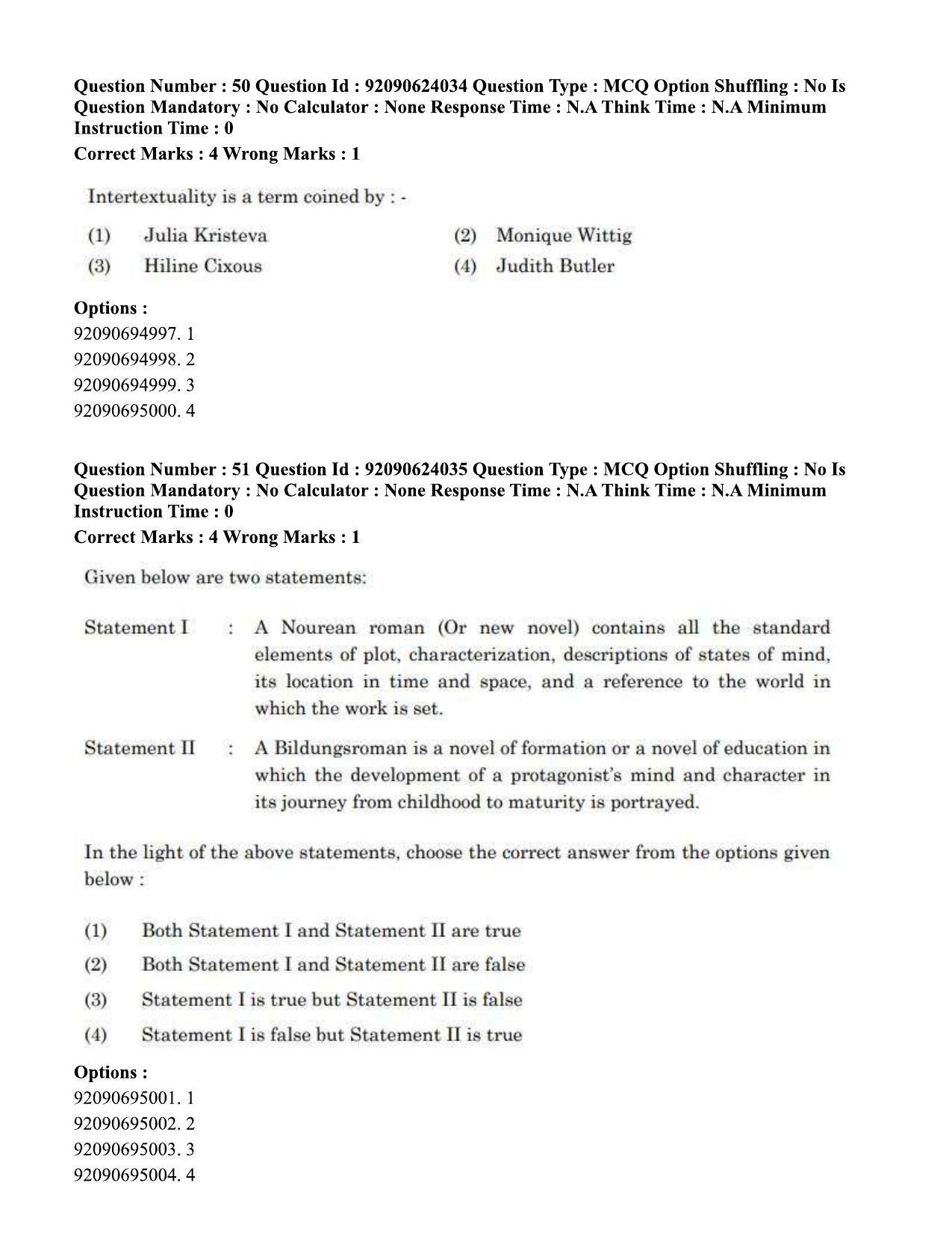 CUET PG 2023: LAQP01 – English (Eng) - Shift 3 (24-06-2023) Question Paper  - Page 44