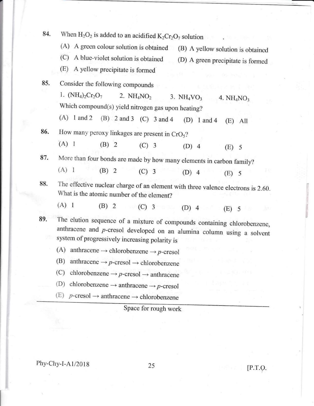 KEAM Paper I 2018 Question Paper - Page 25