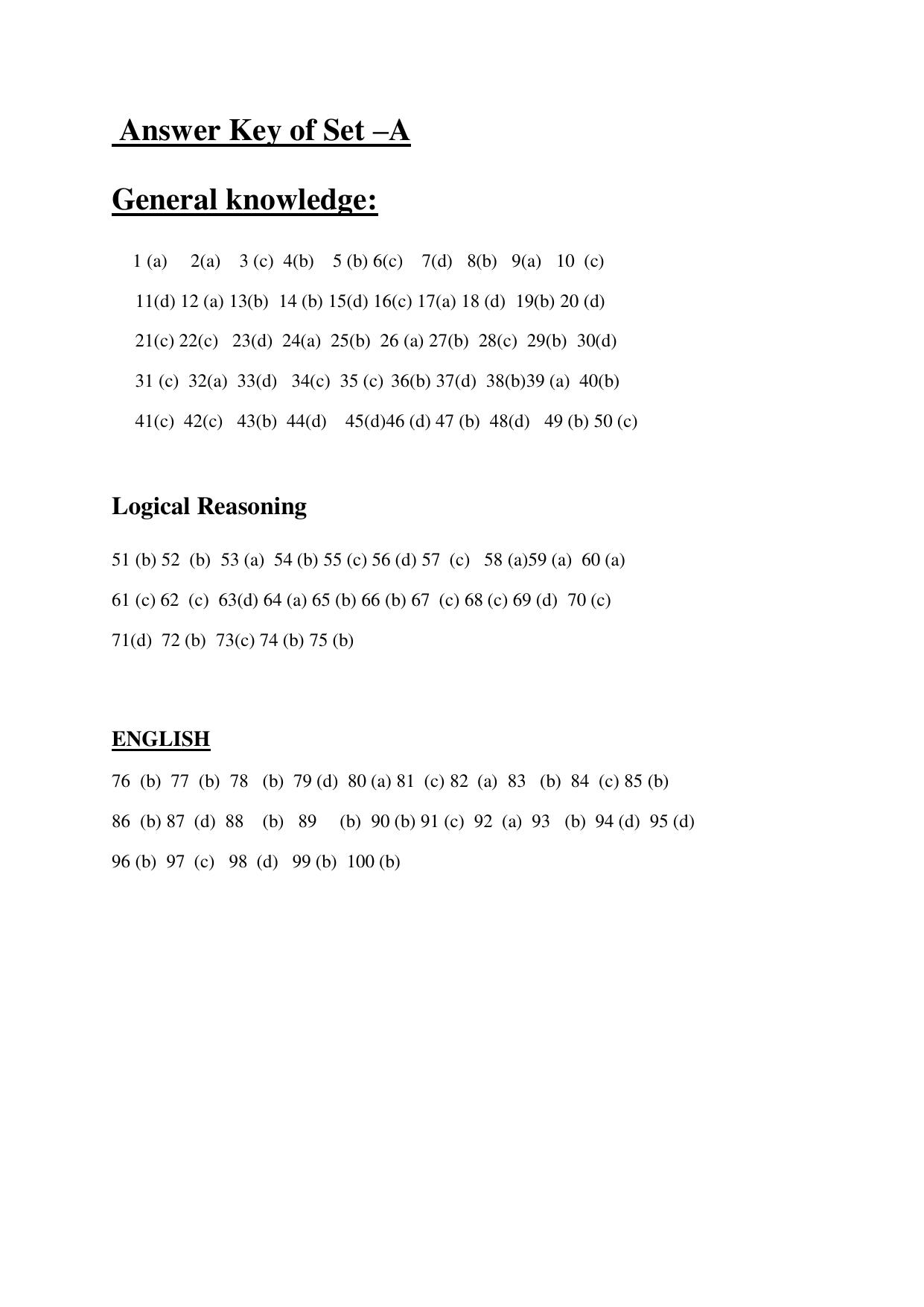 Geeta Law Admission Test (GLAT) 2019 Question Paper - Page 9