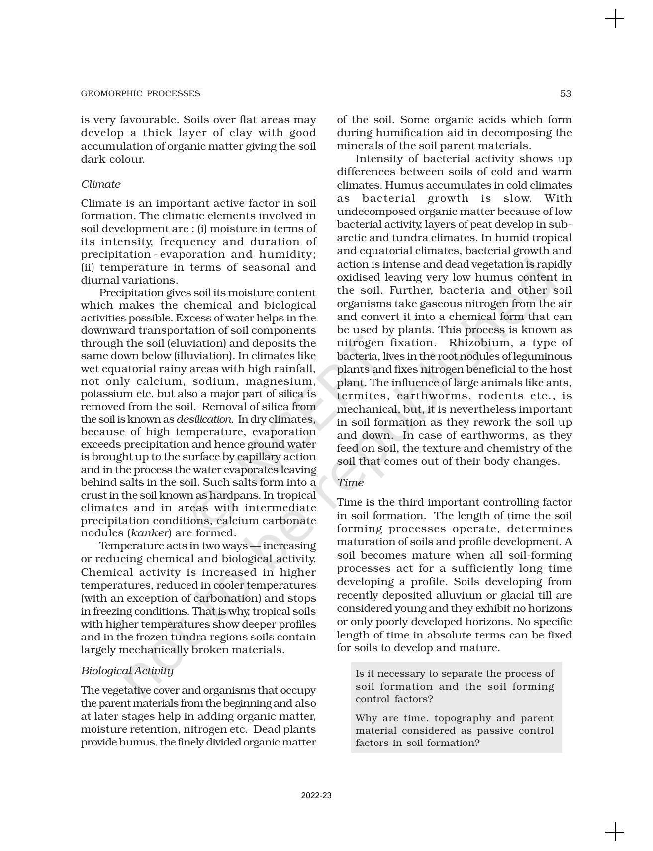 NCERT Book for Class 11 Geography (Part-I) Chapter 6 Geomorphic Processes - Page 9