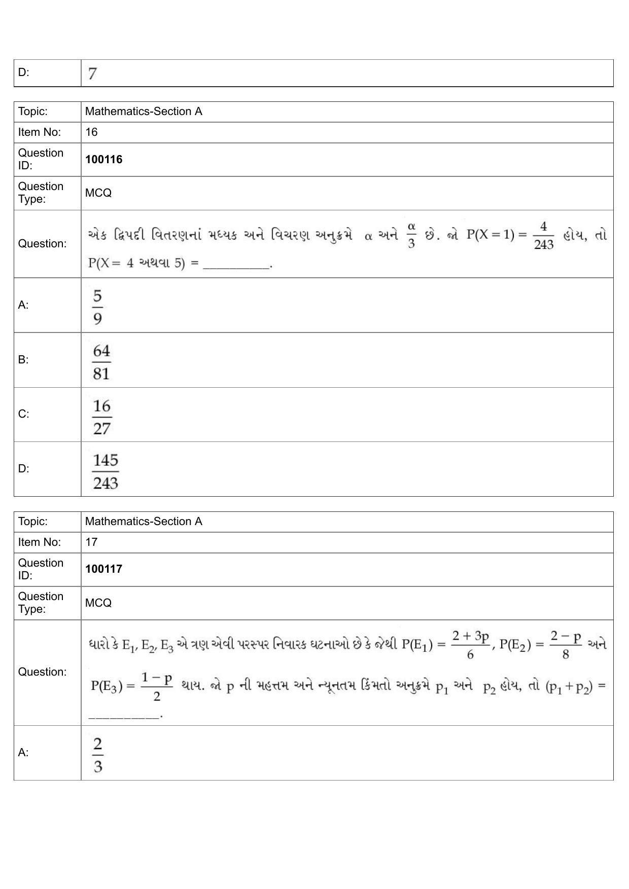 JEE Mains 2022: BTech Gujarati (Shift 1) 26-07-2022 Question Paper - Page 8