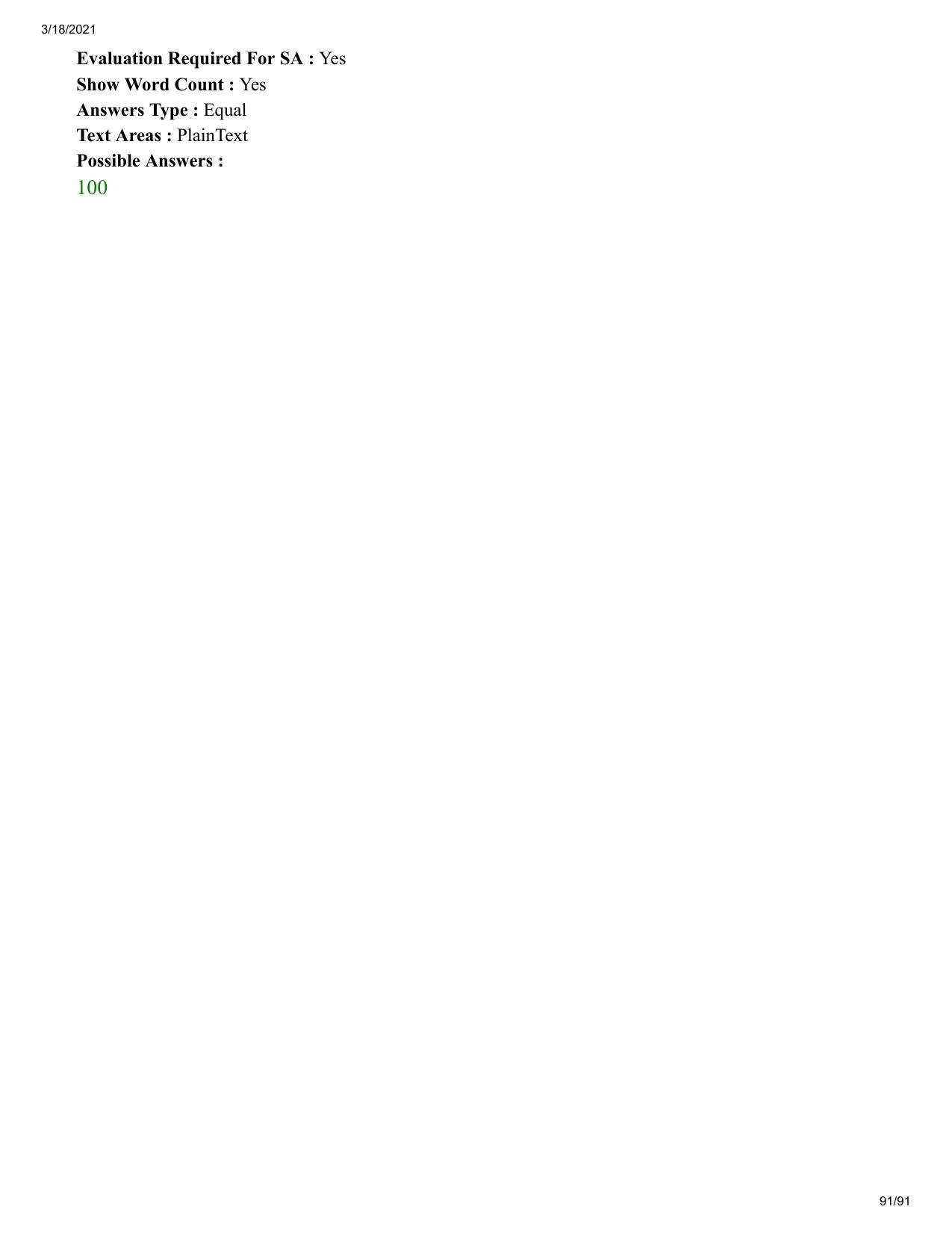 JEE Mains 2021: BTech H (Shift 1) 18-03-2021 Question Paper - Page 91