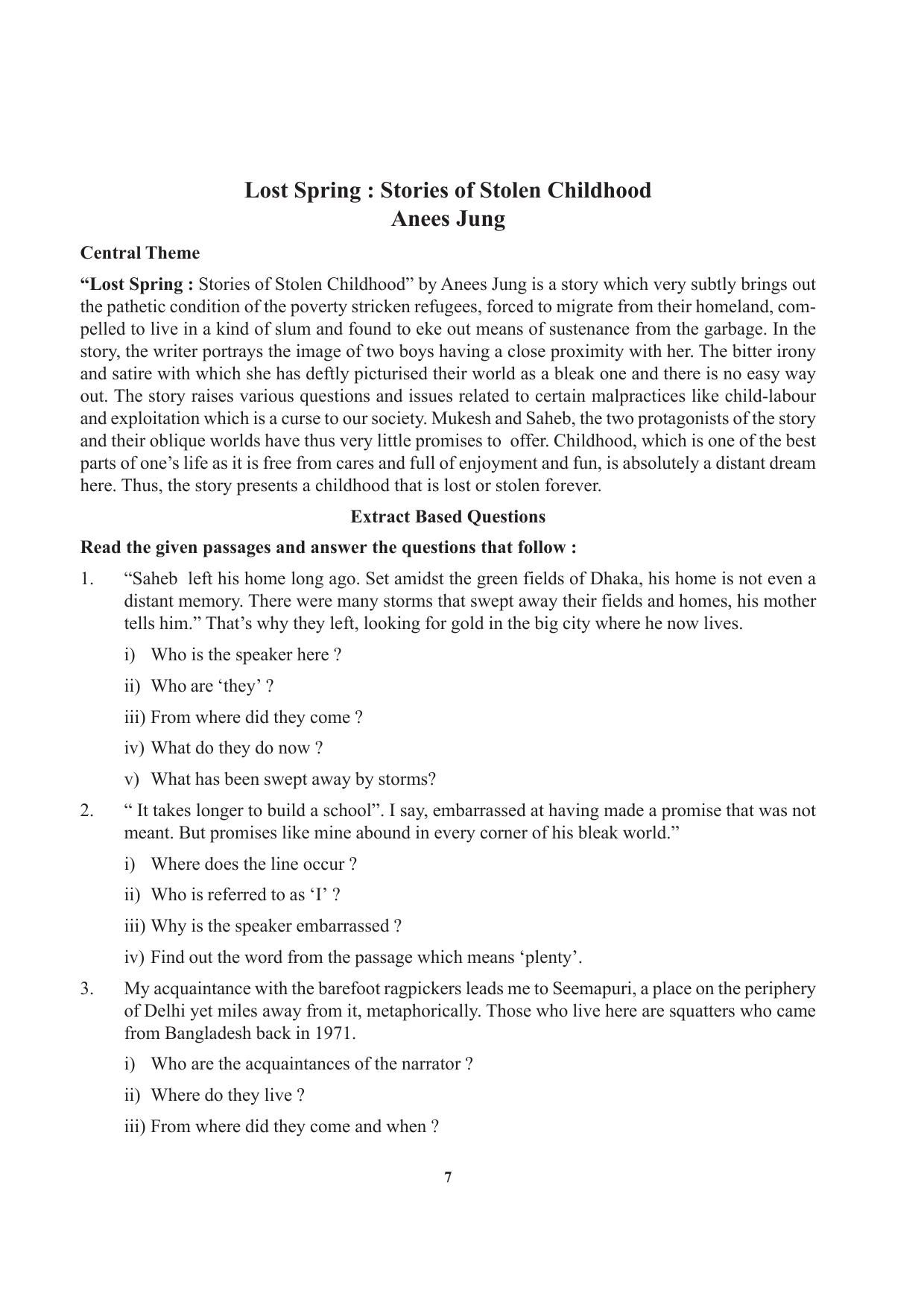 Tripura Board Class 12 English Workbooks - Page 7