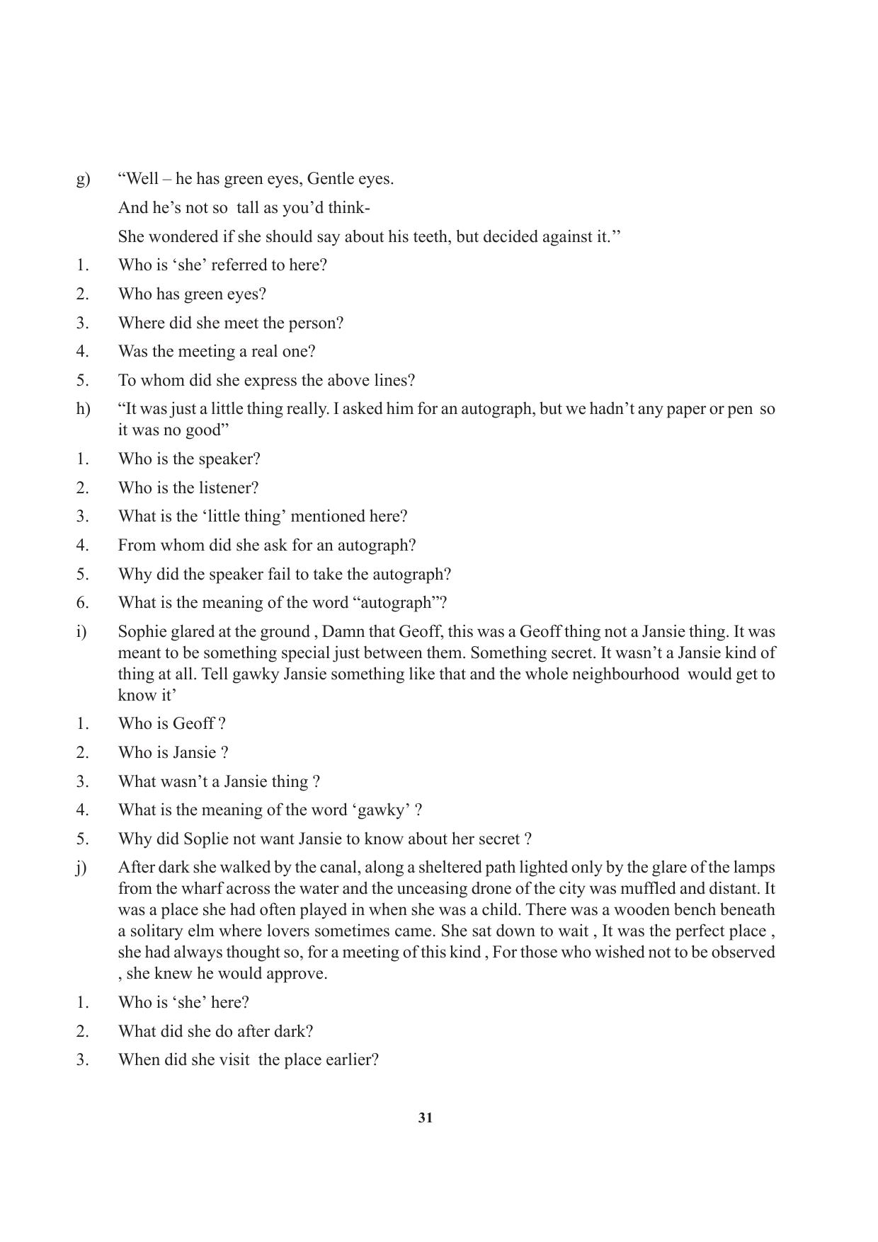 Tripura Board Class 12 English Workbooks - Page 31