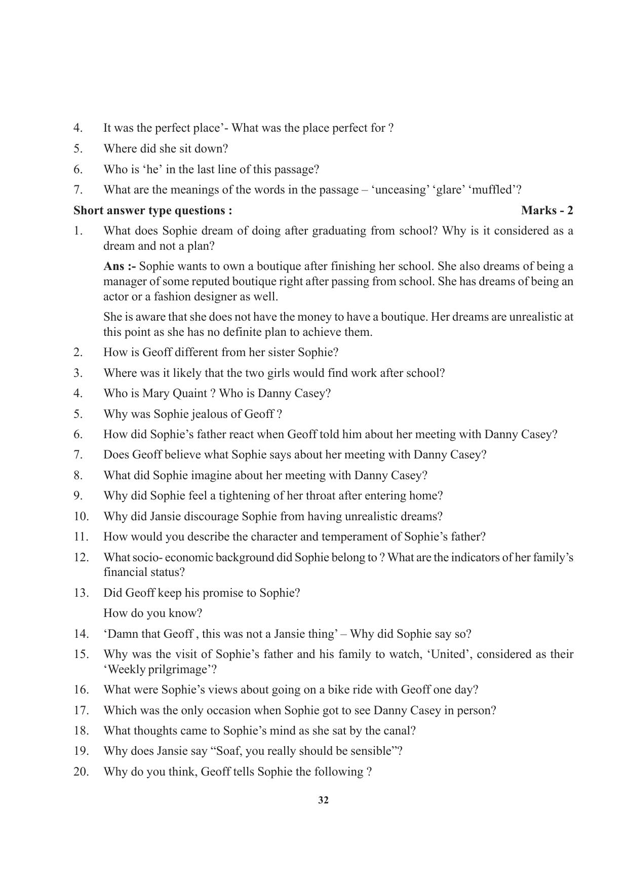Tripura Board Class 12 English Workbooks - Page 32
