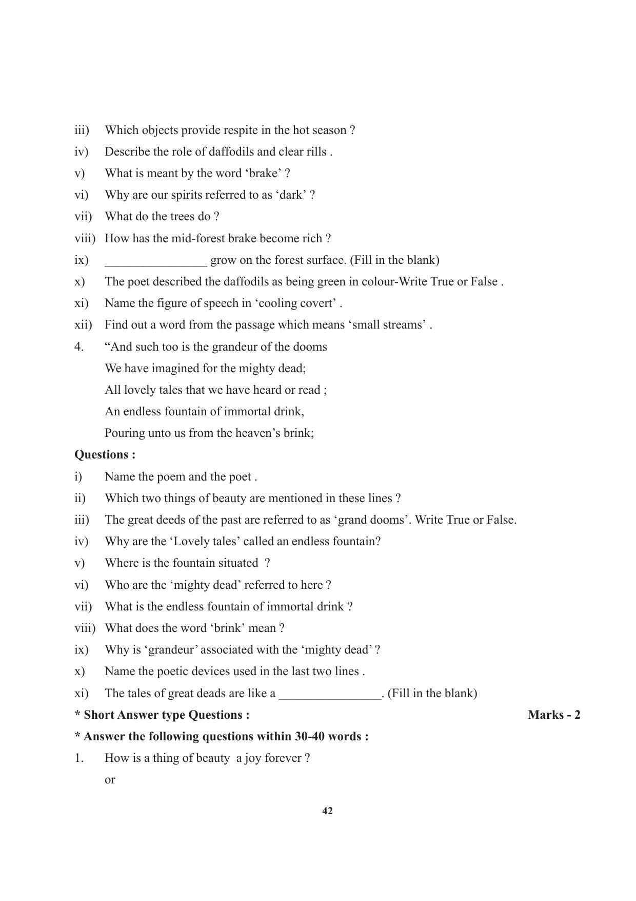 Tripura Board Class 12 English Workbooks - Page 42