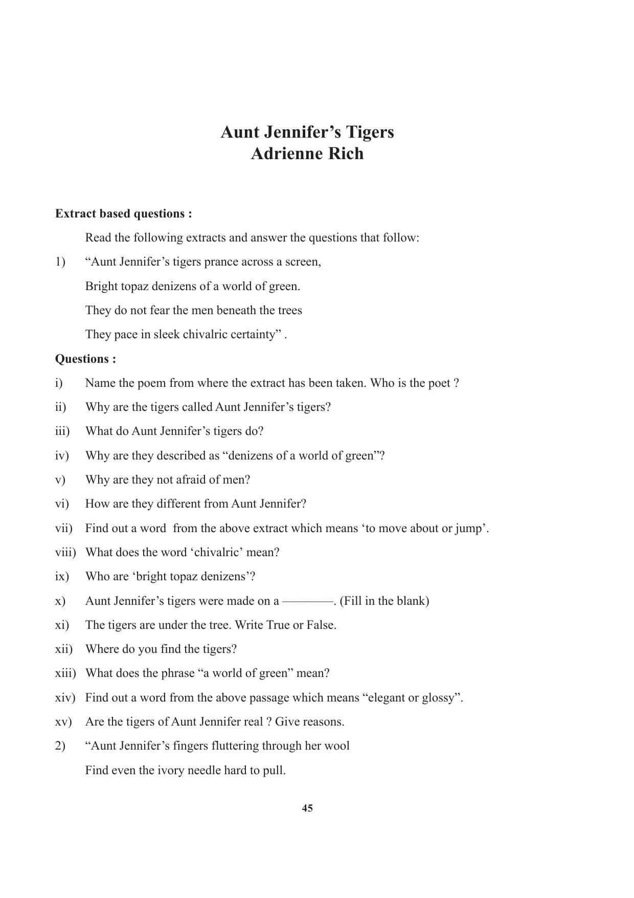 Tripura Board Class 12 English Workbooks - Page 45