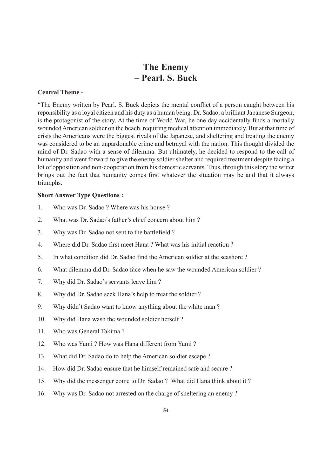 Tripura Board Class 12 English Workbooks - Page 54