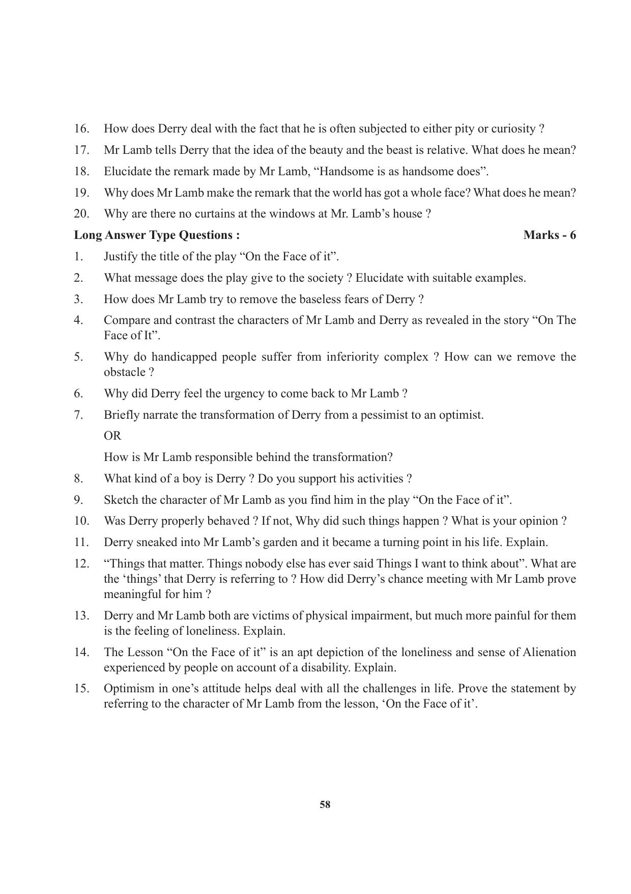 Tripura Board Class 12 English Workbooks - Page 58