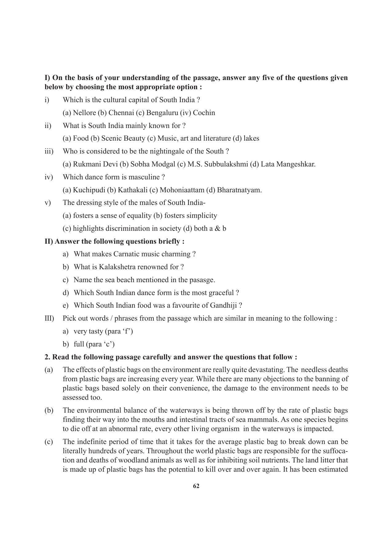 Tripura Board Class 12 English Workbooks - Page 62