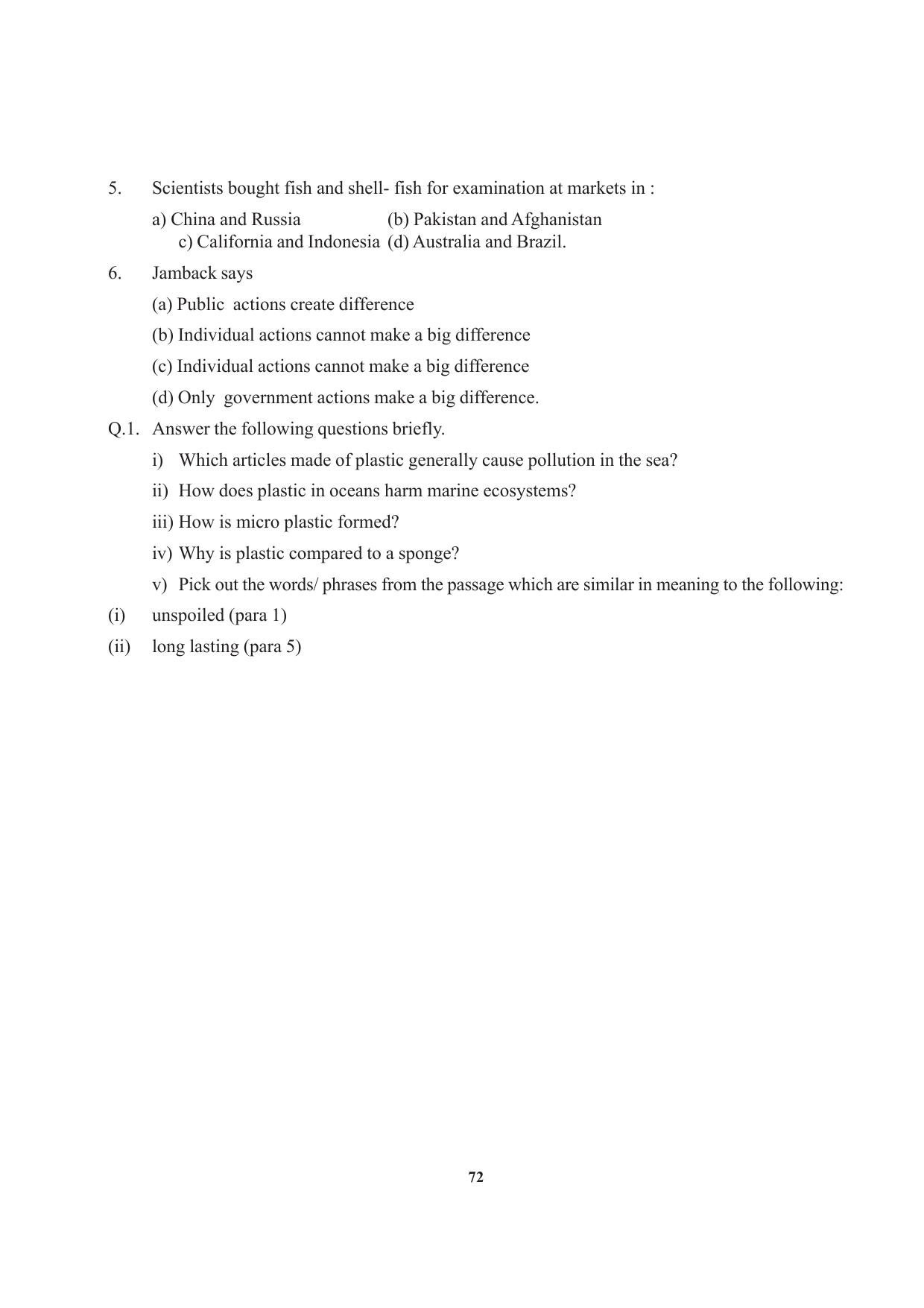 Tripura Board Class 12 English Workbooks - Page 72