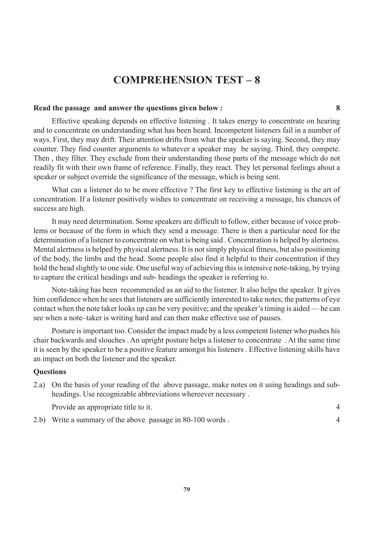 Tripura Board Class 12 English Workbooks - Page 79