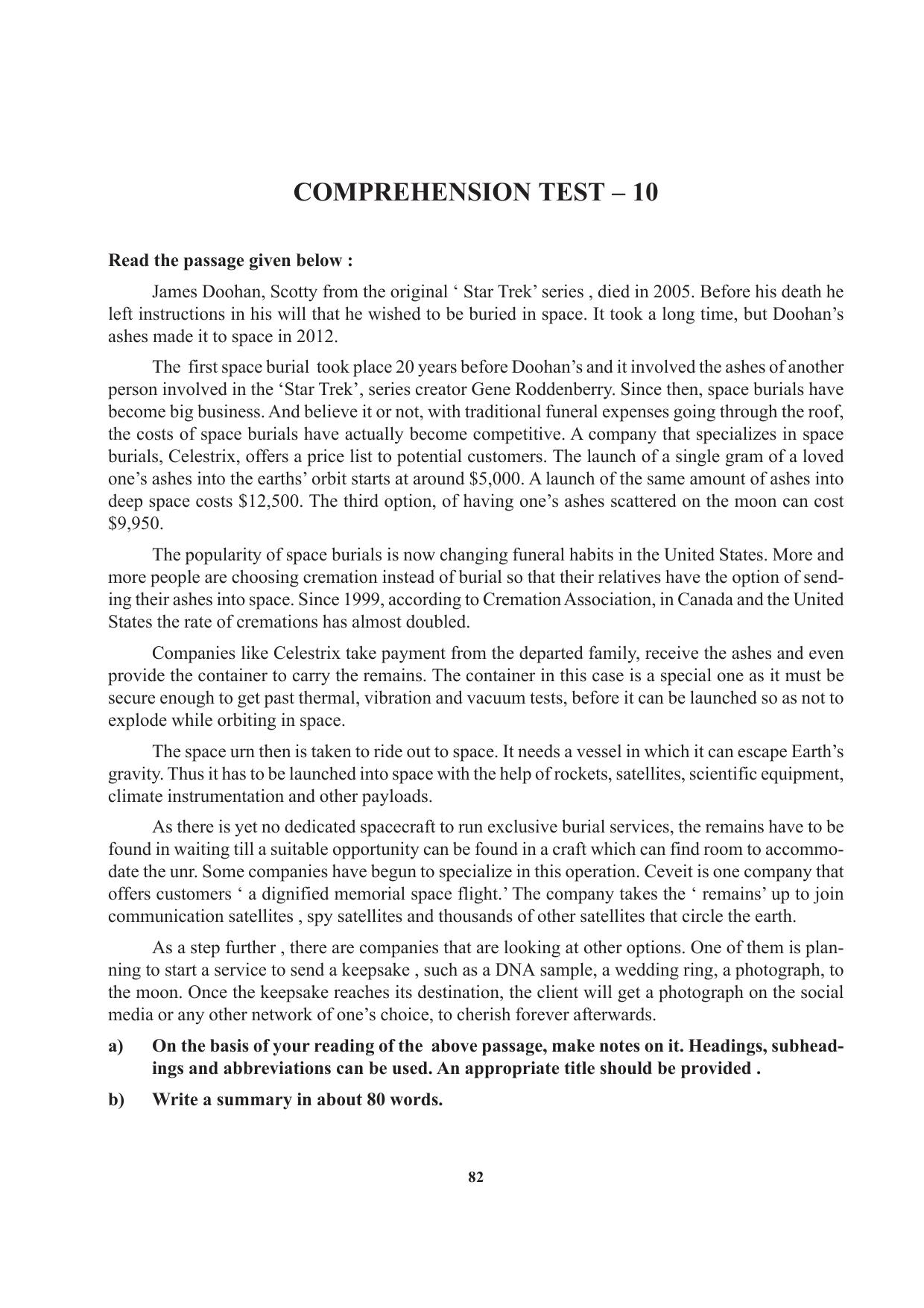 Tripura Board Class 12 English Workbooks - Page 82