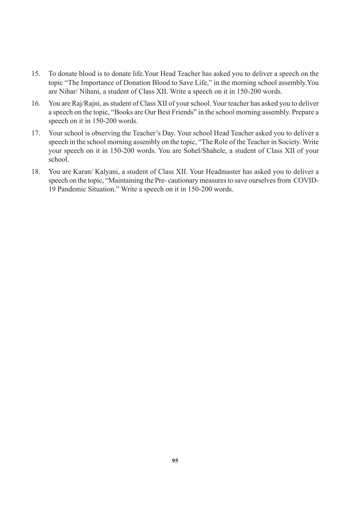 Tripura Board Class 12 English Workbooks - Page 95