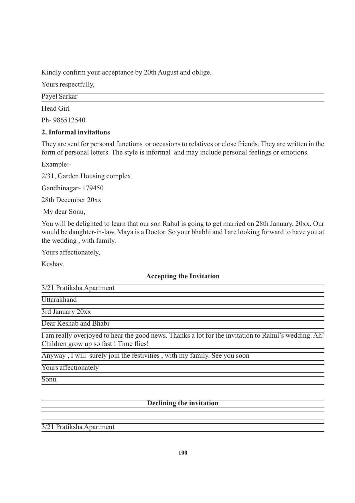 Tripura Board Class 12 English Workbooks - Page 100