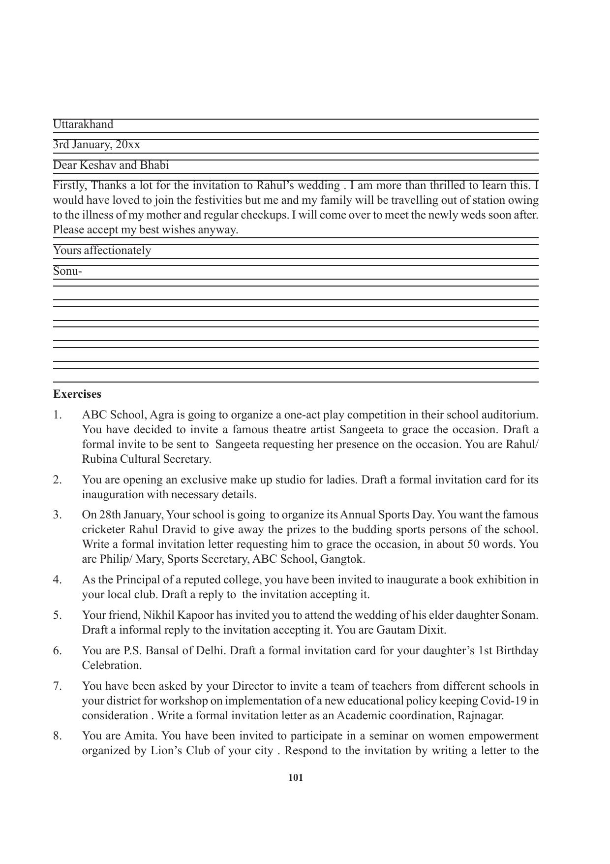 Tripura Board Class 12 English Workbooks - Page 101
