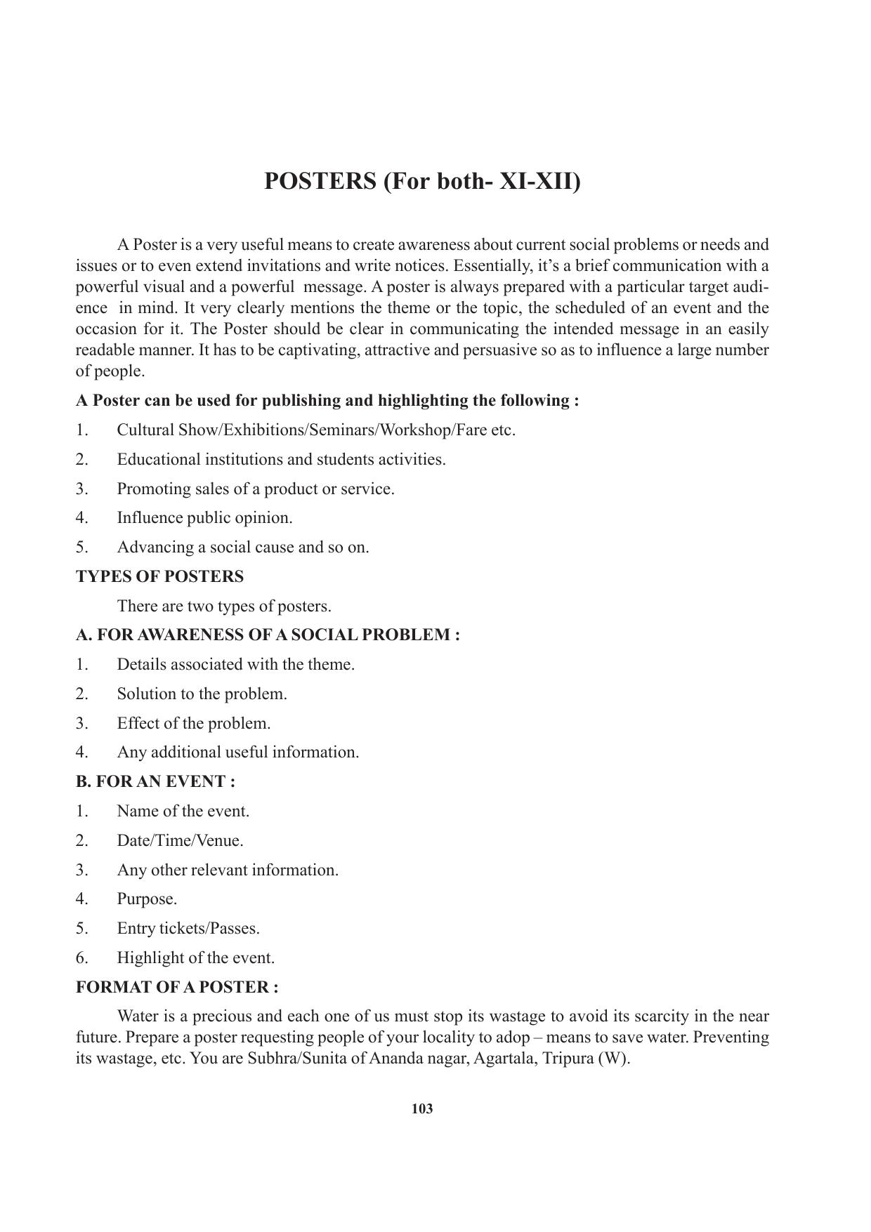 Tripura Board Class 12 English Workbooks - Page 103