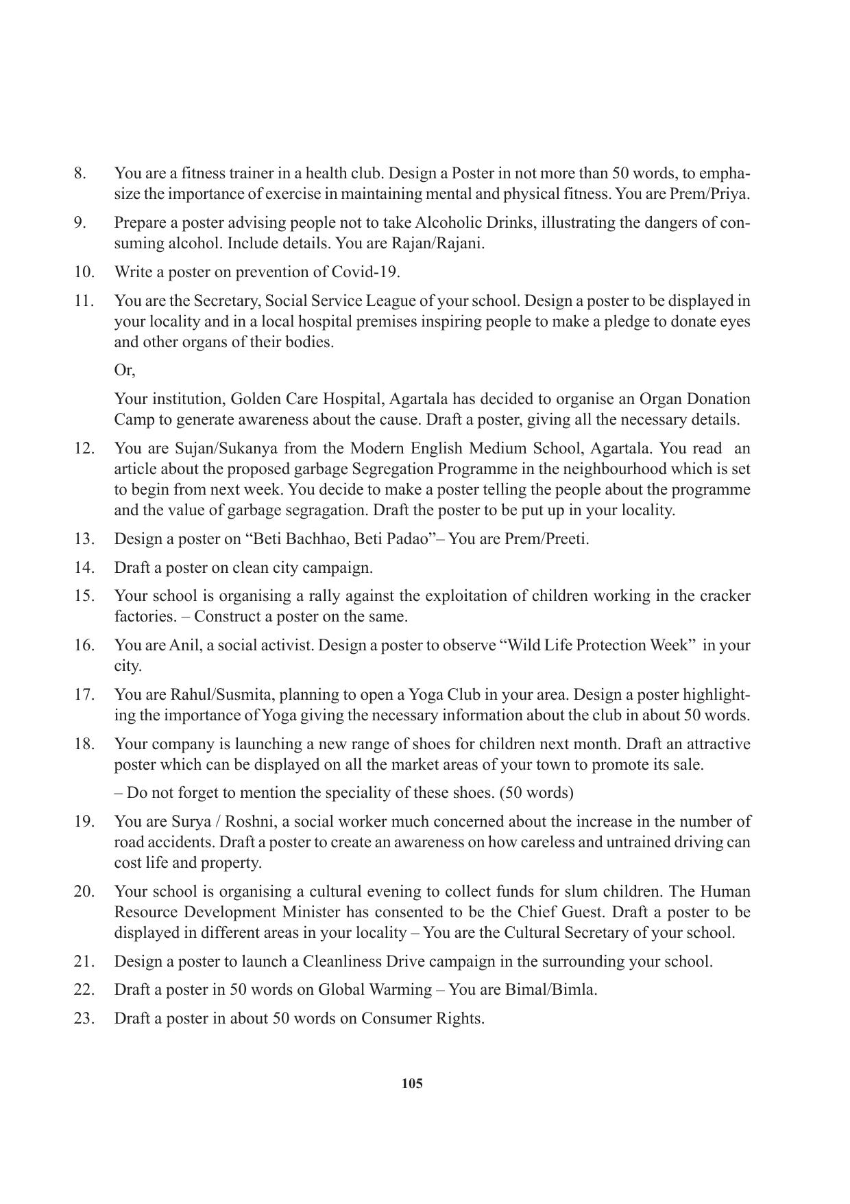 Tripura Board Class 12 English Workbooks - Page 105