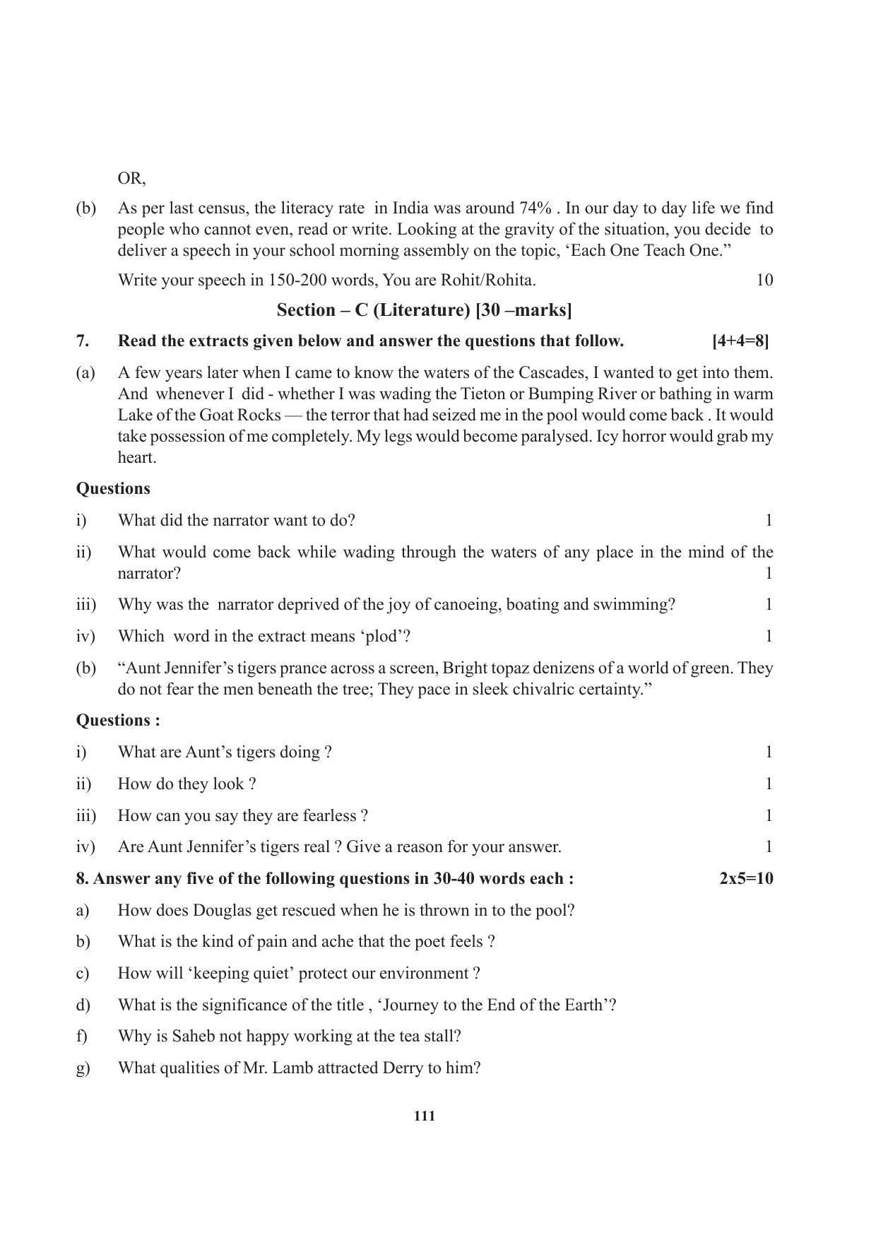 Tripura Board Class 12 English Workbooks - Page 111