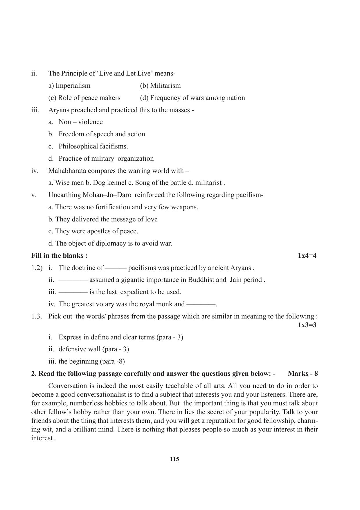 Tripura Board Class 12 English Workbooks - Page 115