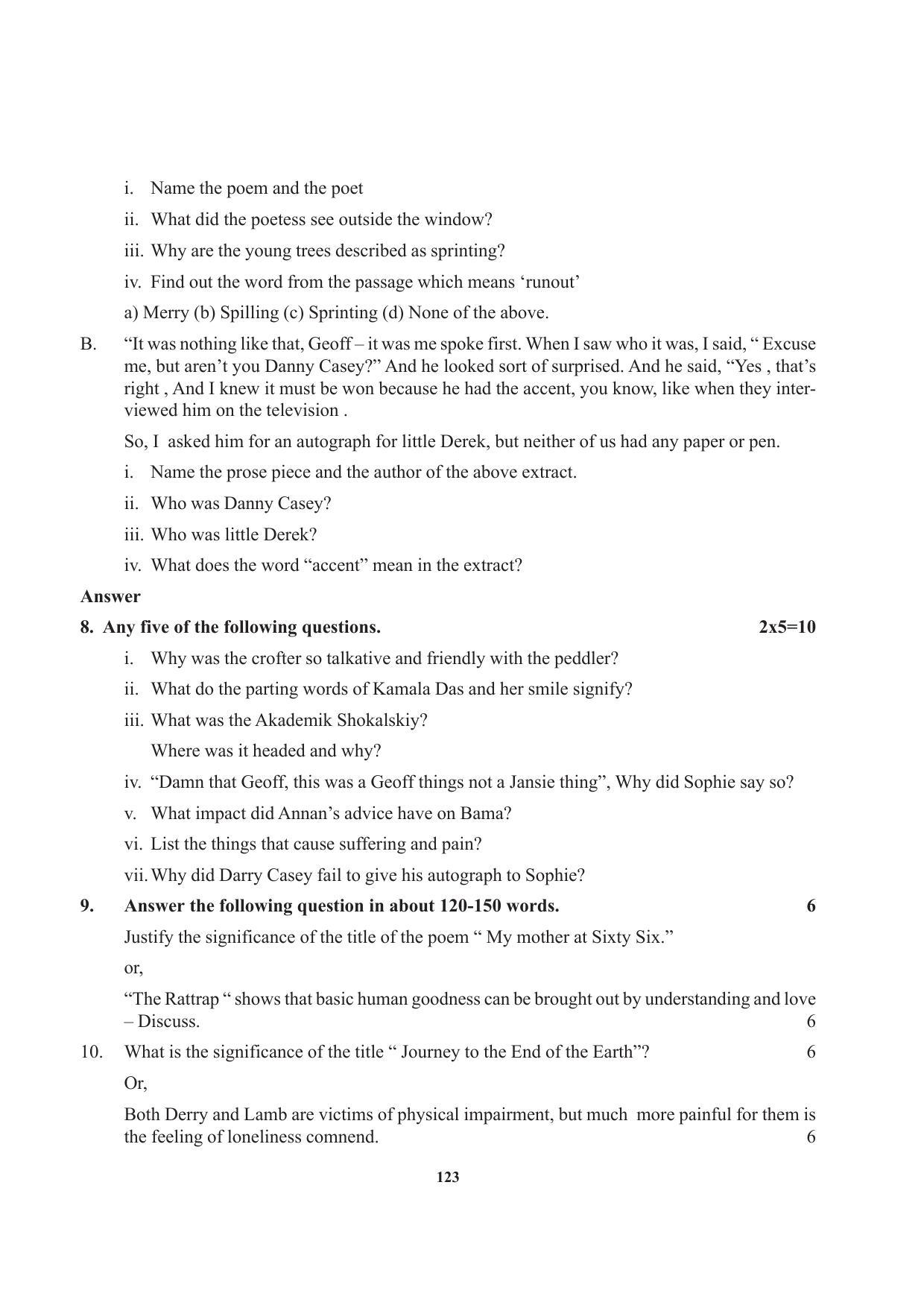 Tripura Board Class 12 English Workbooks - Page 123