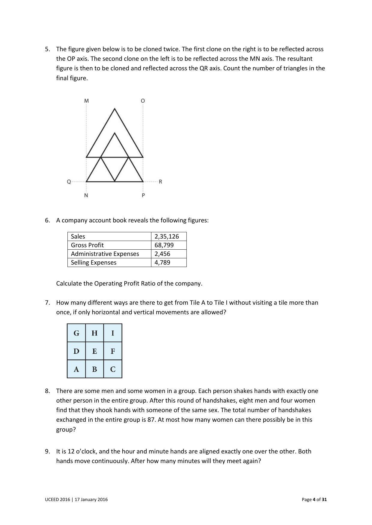 UCEED 2016 Question Paper - Page 4