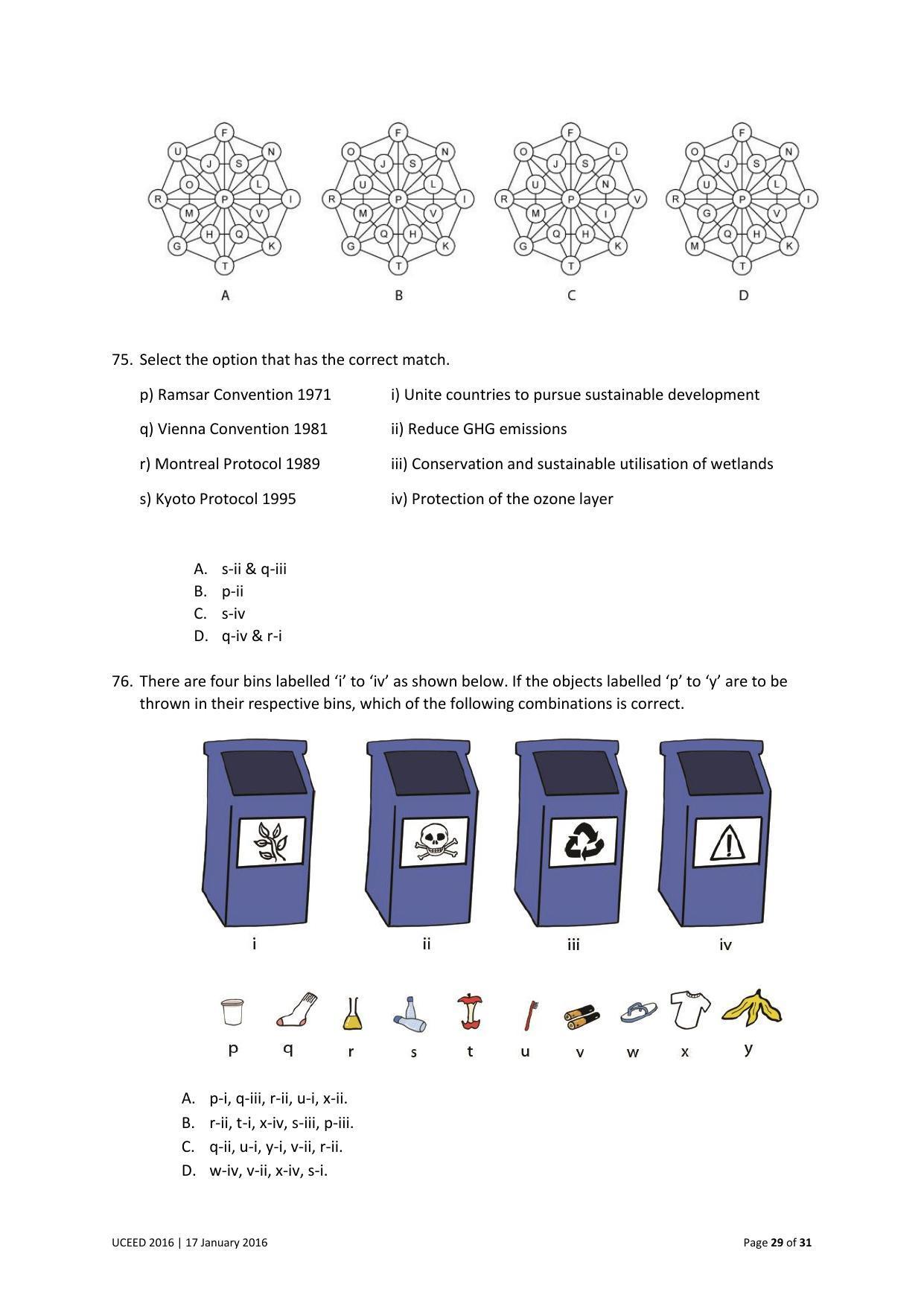 UCEED 2016 Question Paper - Page 29