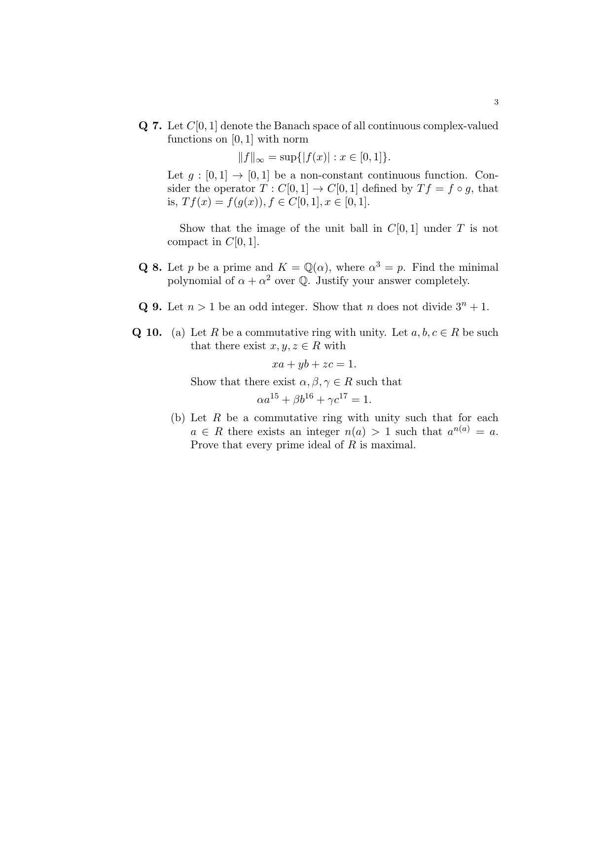 ISI Admission Test JRF in Mathematics MTB 2015 Sample Paper - Page 2