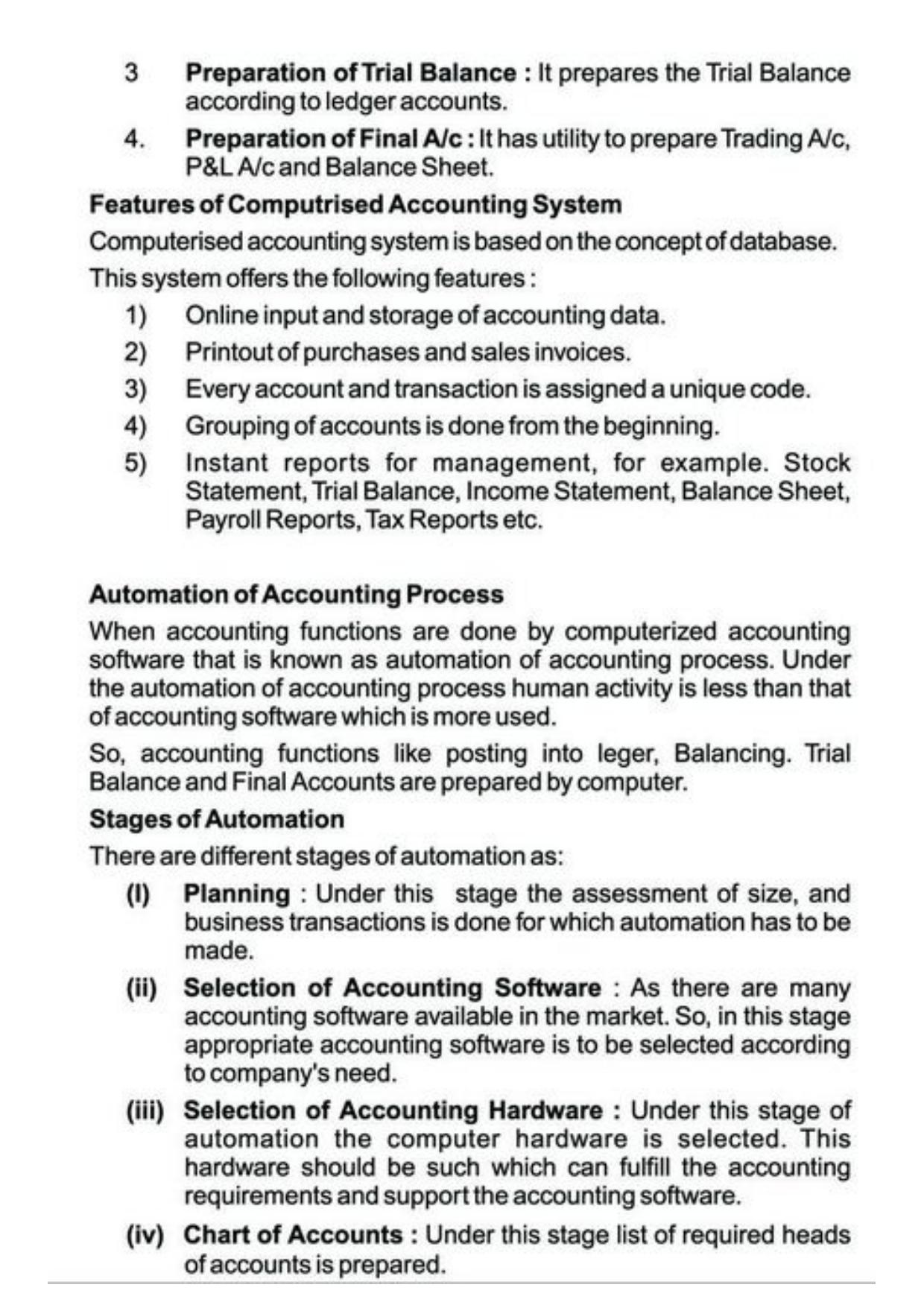 Class 11 Notes, Question & Practice Paper - Accountancy (Topic 11 : Computers in Accounting) - Page 8