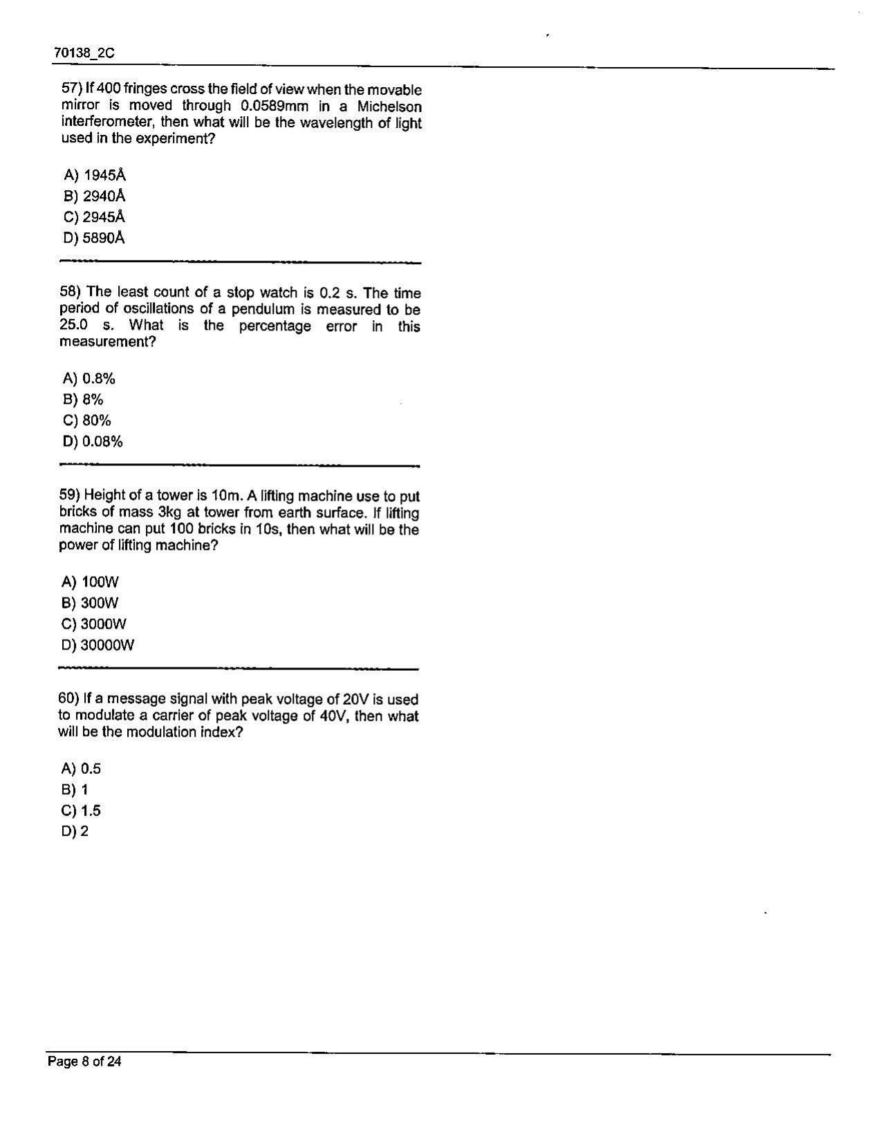 JKBOPEE B.Sc Nursing 2021 Question Papers - Page 8