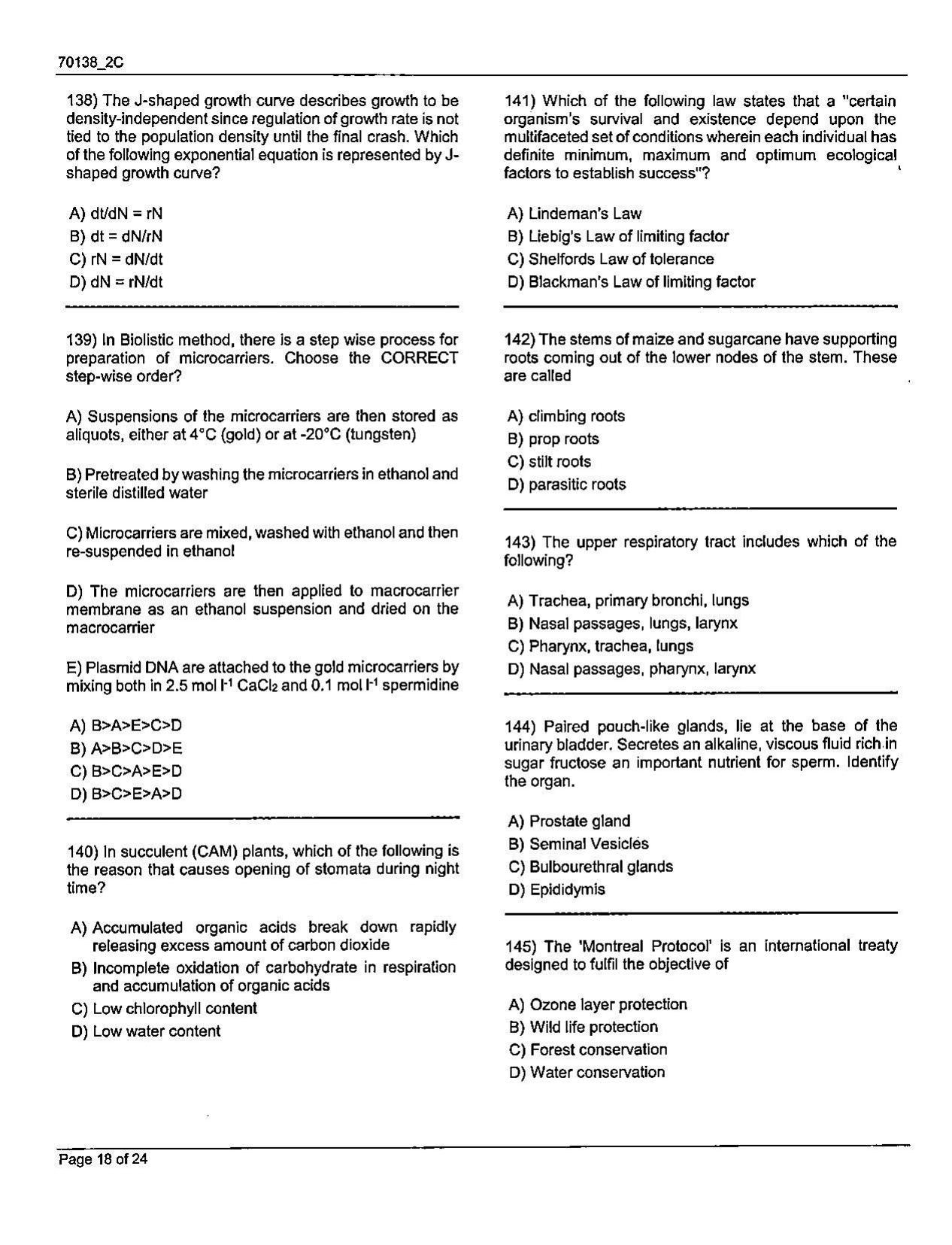 JKBOPEE B.Sc Nursing 2021 Question Papers - Page 18