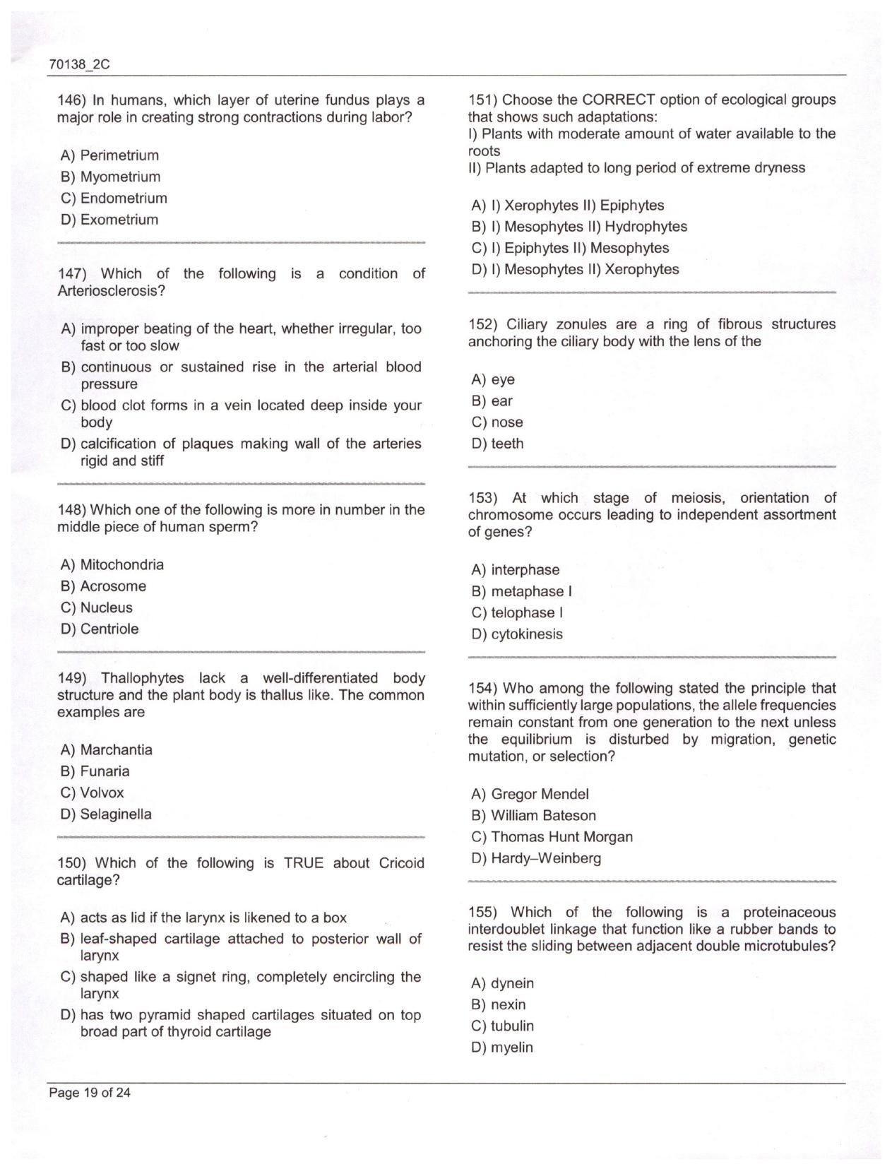 JKBOPEE B.Sc Nursing 2021 Question Papers - Page 19