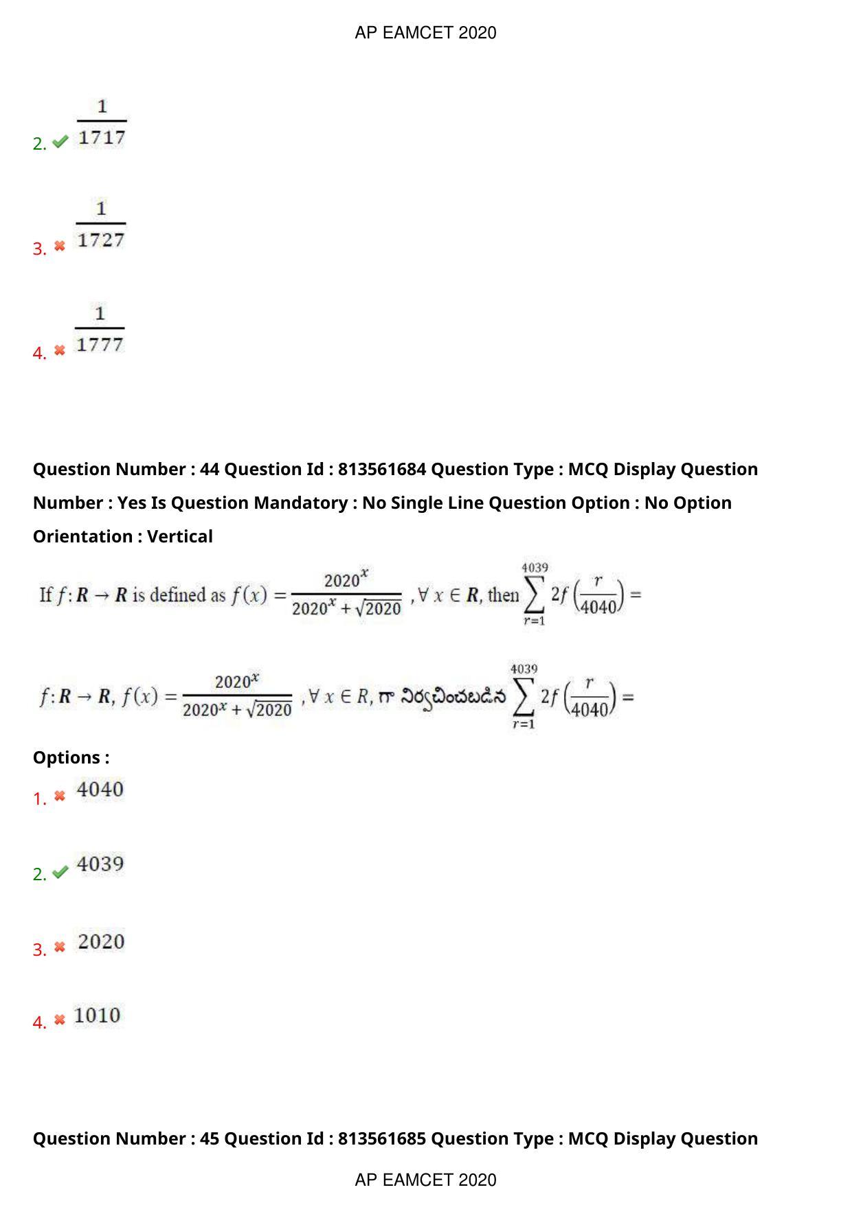 TS EAMCET 2020 Engineering Question Paper with Key (21 Sep.2020 Forenoon) - Page 30