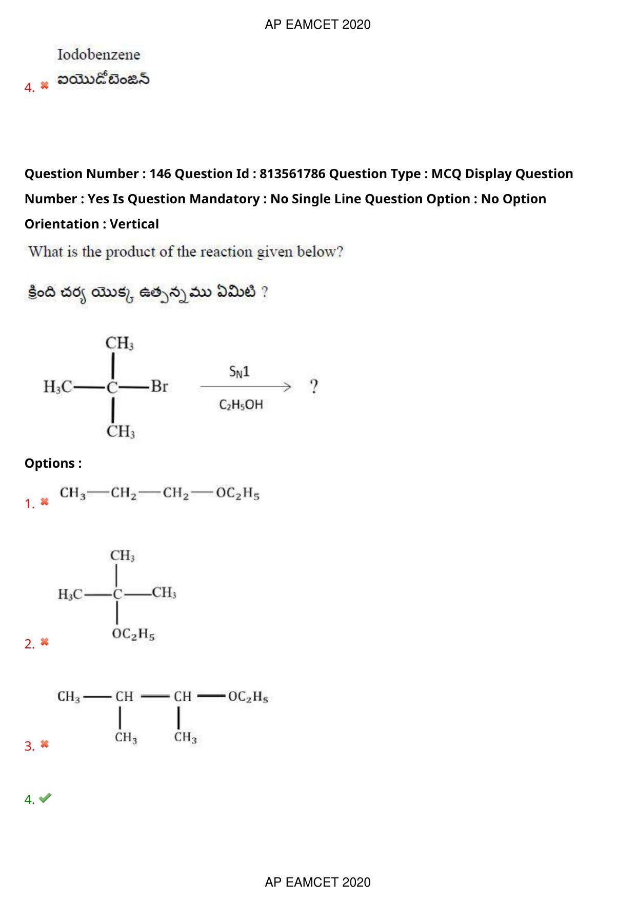 TS EAMCET 2020 Engineering Question Paper with Key (21 Sep.2020 Forenoon) - Page 99