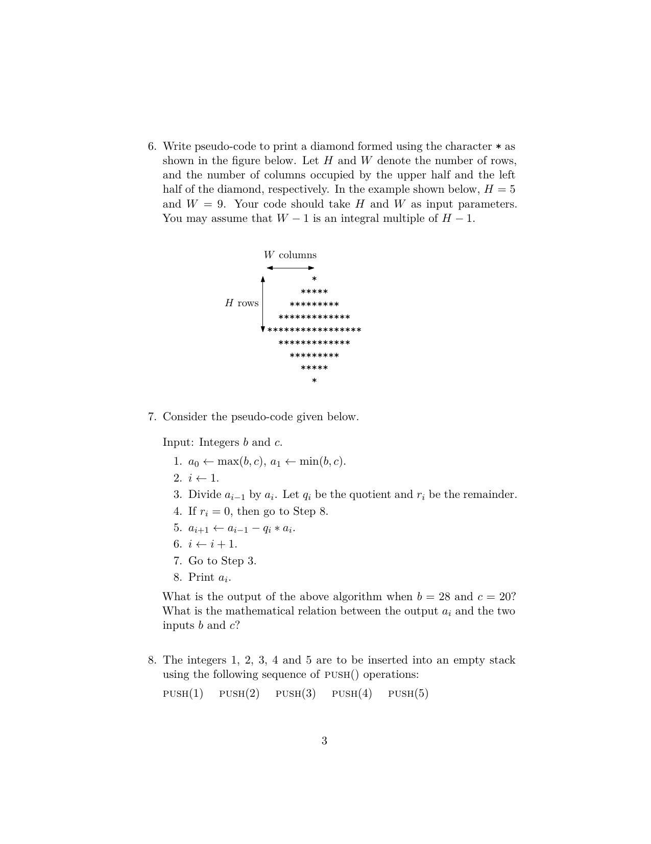 ISI Admission Test JRF in Computer Science CSA 2023 Sample Paper - Page 3