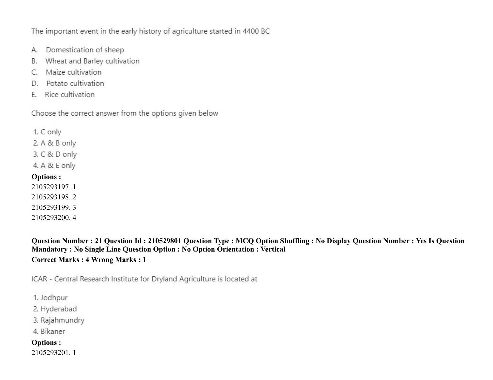 ICAR AIEEA PG 2020 AGRONOMY Question Paper - Page 15