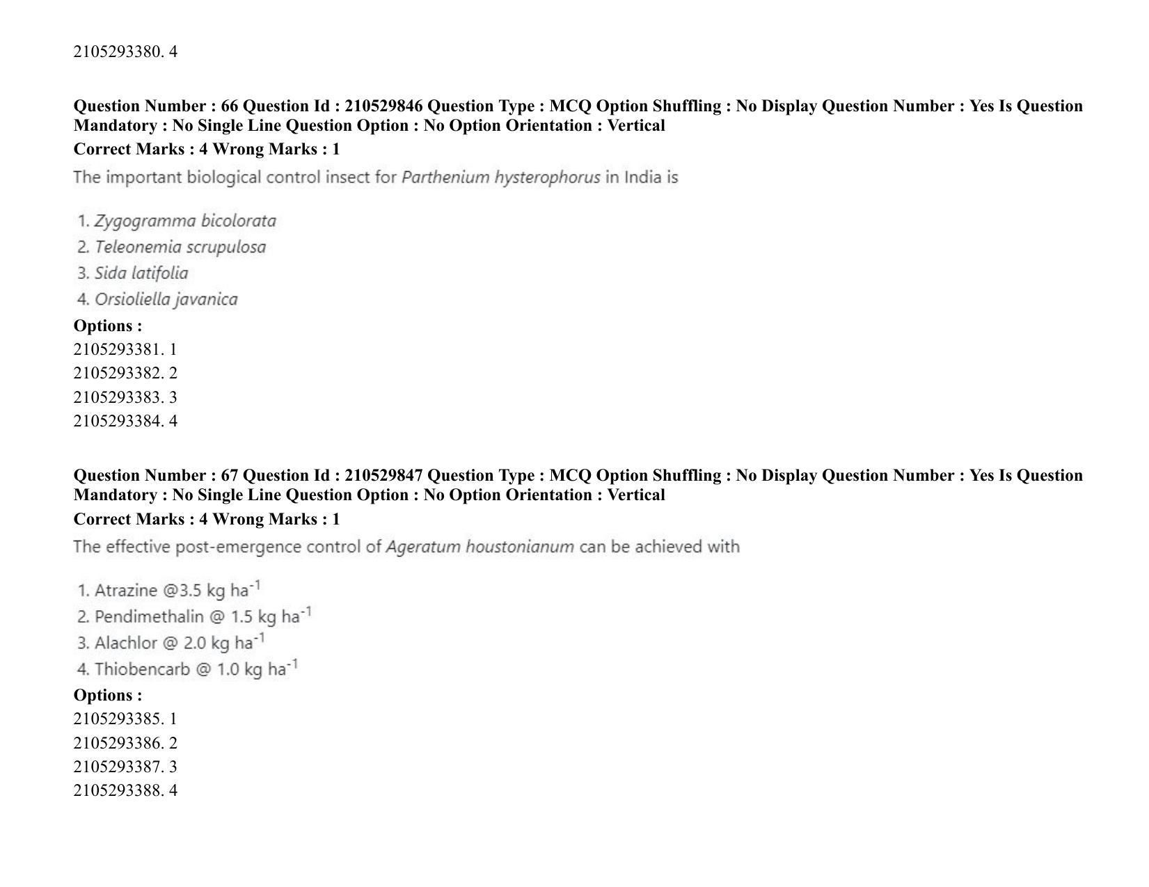 ICAR AIEEA PG 2020 AGRONOMY Question Paper - Page 46