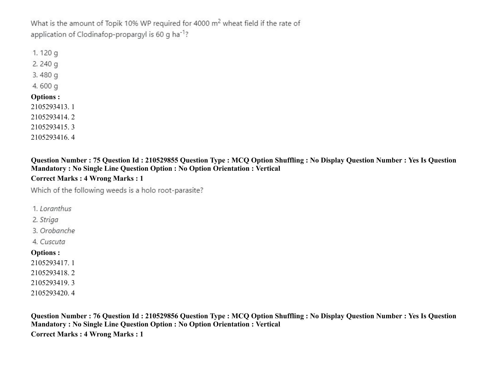 ICAR AIEEA PG 2020 AGRONOMY Question Paper - Page 50