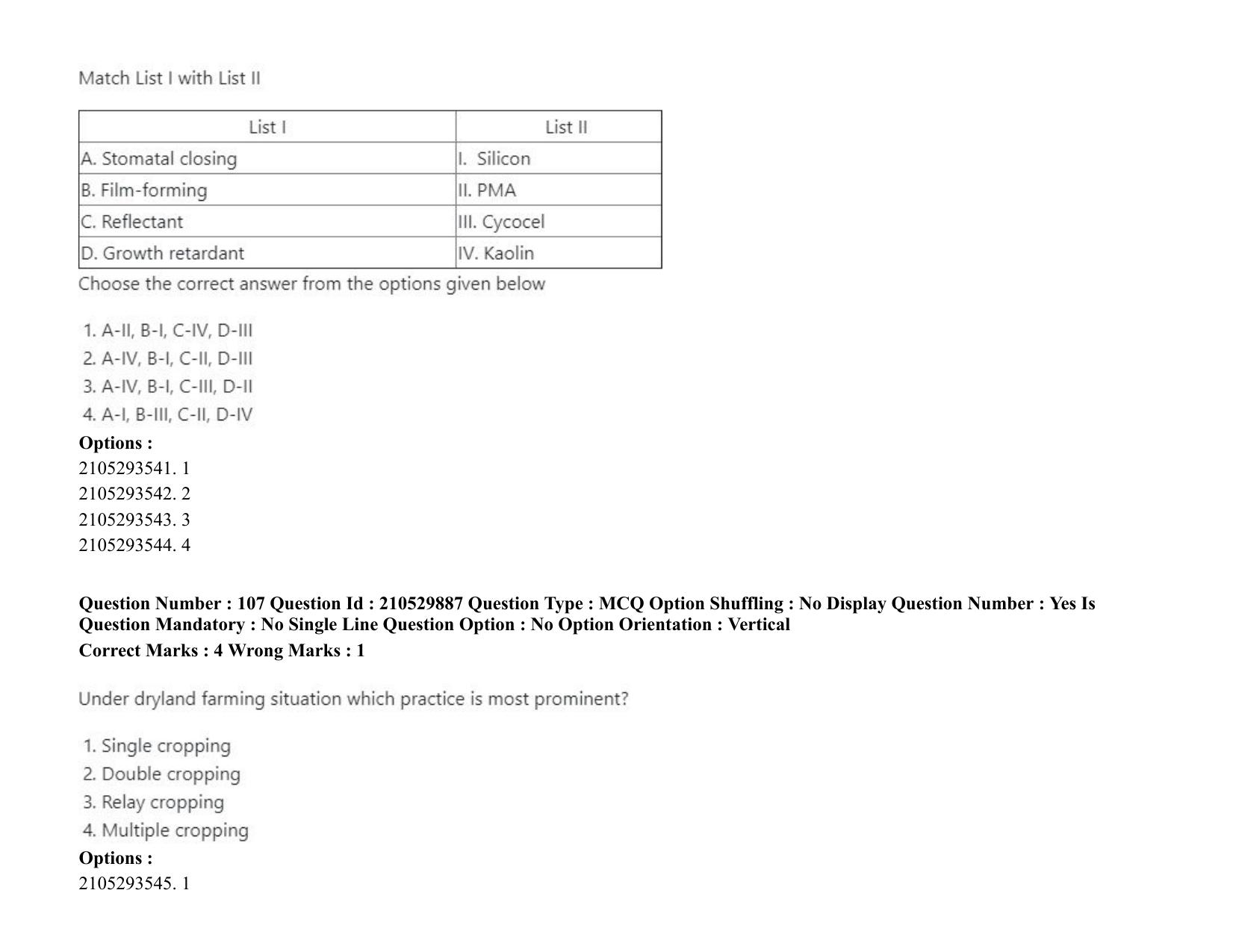 ICAR AIEEA PG 2020 AGRONOMY Question Paper - Page 70