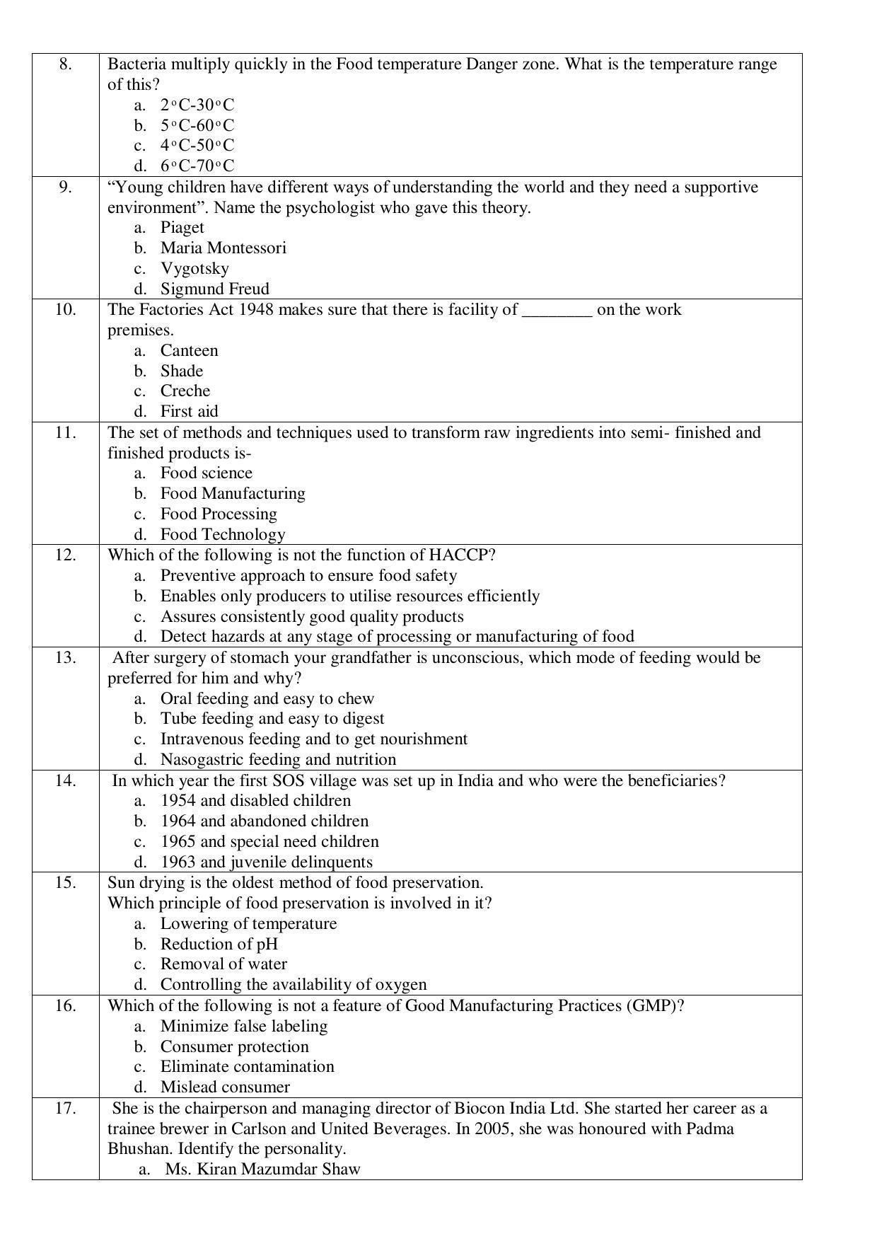 CBSE Class 12 Home Science Sample Paper 2021-22 - Page 2