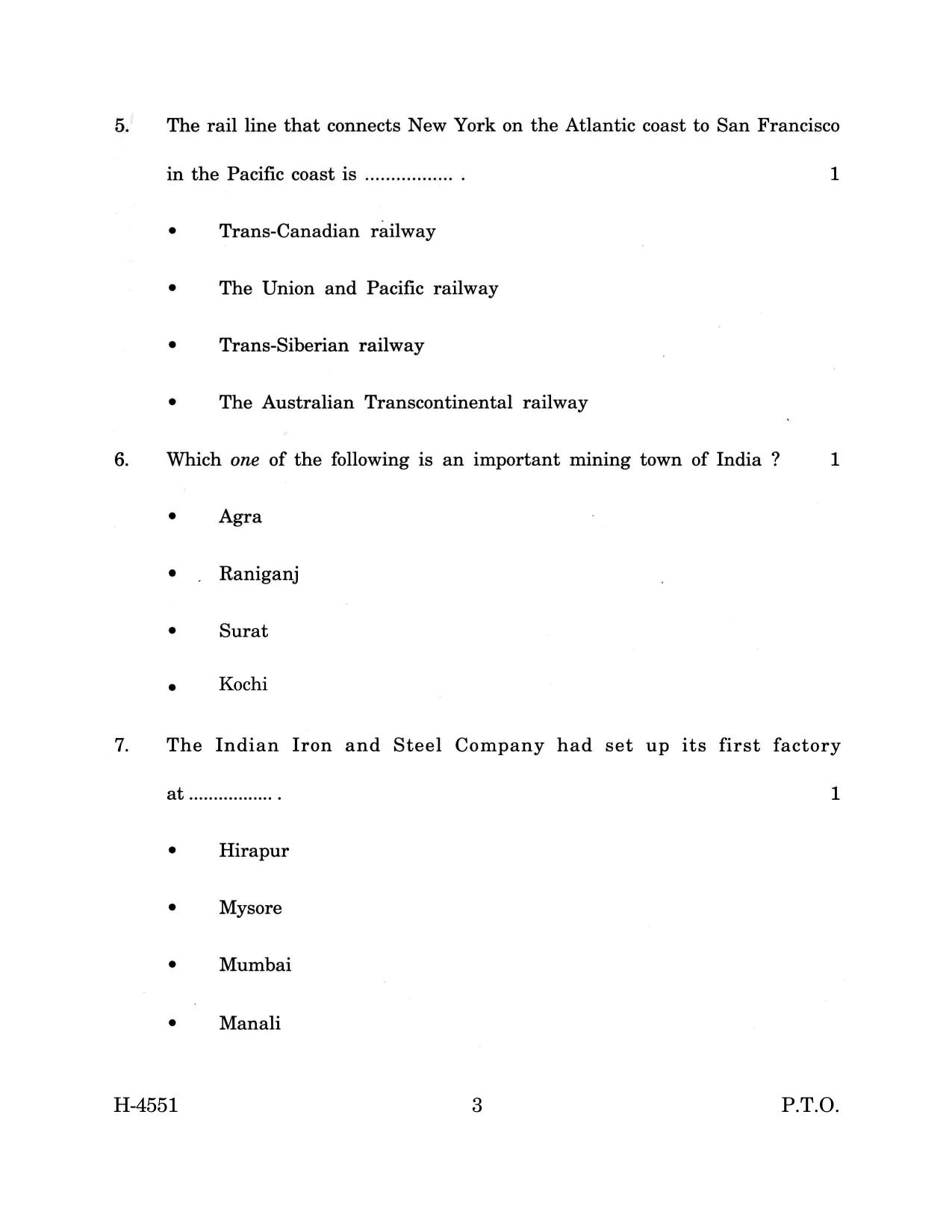 Goa Board Class 12 Geography (March 2024) Question Paper - Page 3