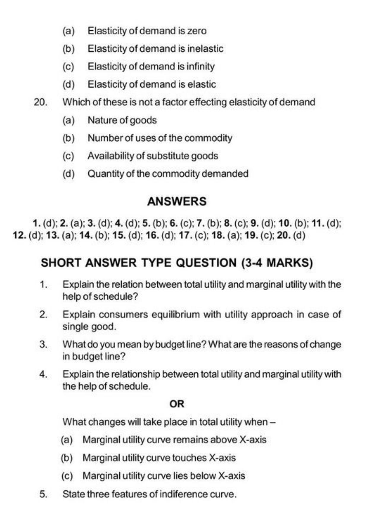Class 11 Notes, Question & Practice Paper - Economics (Topic 2(B) : Consumers Equilibrium and Demand) - Page 12